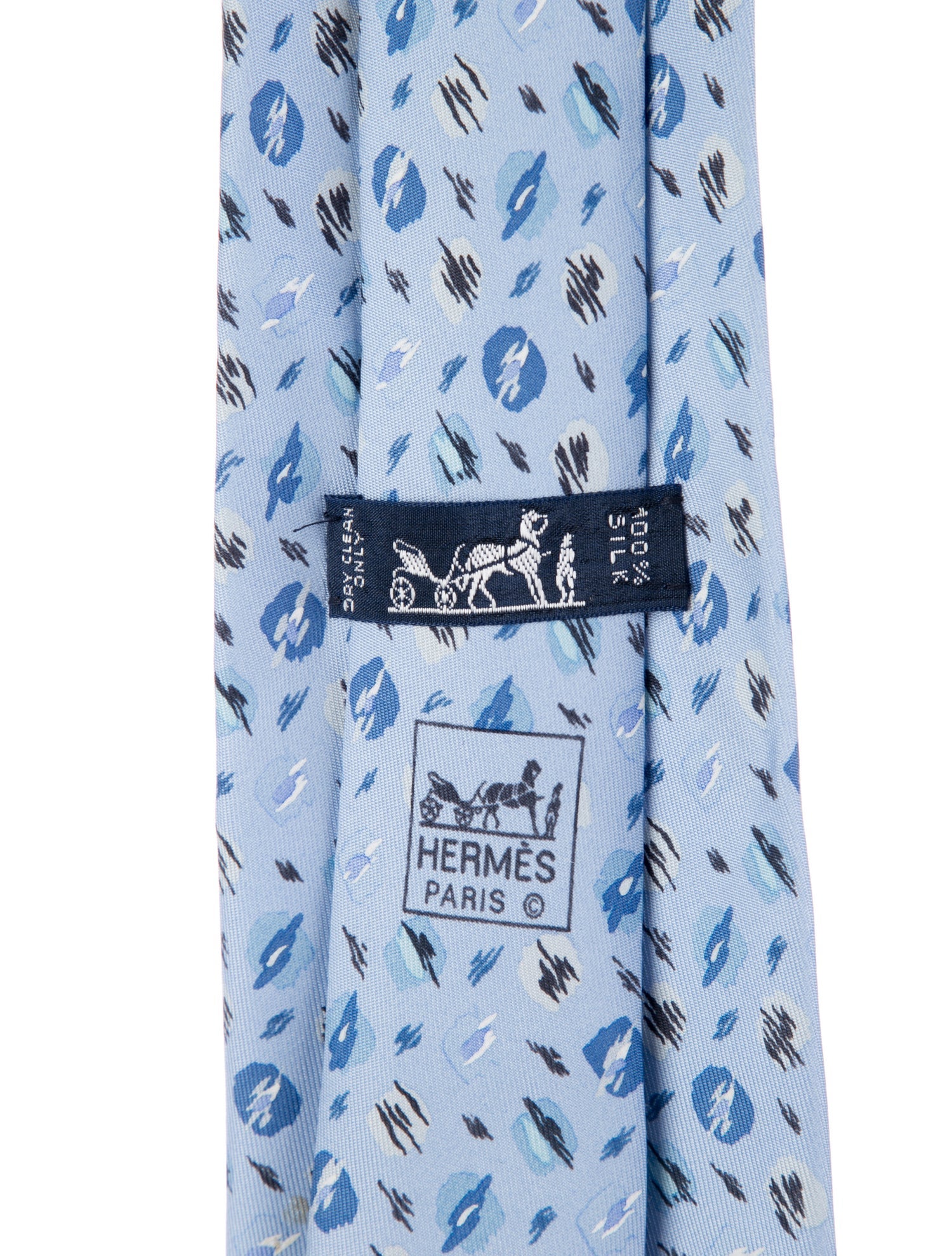 Hermès Pattern Printed Silk Tie
