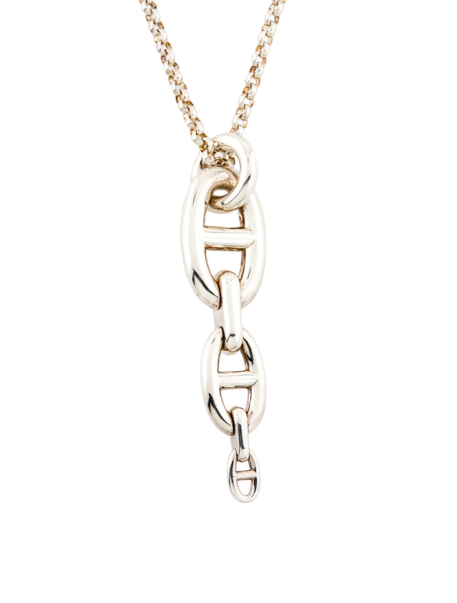 Hermès Chaine d'ancre Enchainee Pendant Necklace, Large Model