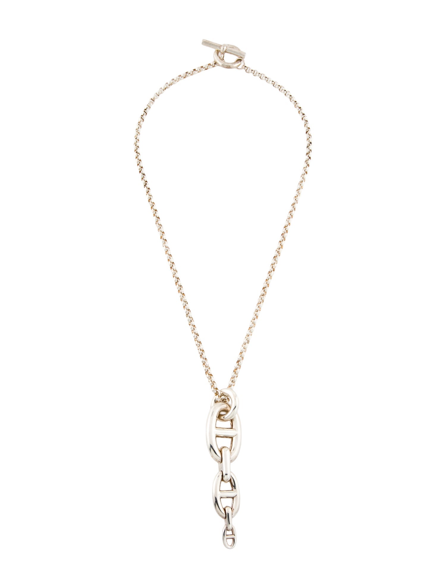Hermès Chaine d'ancre Enchainee Pendant Necklace, Large Model