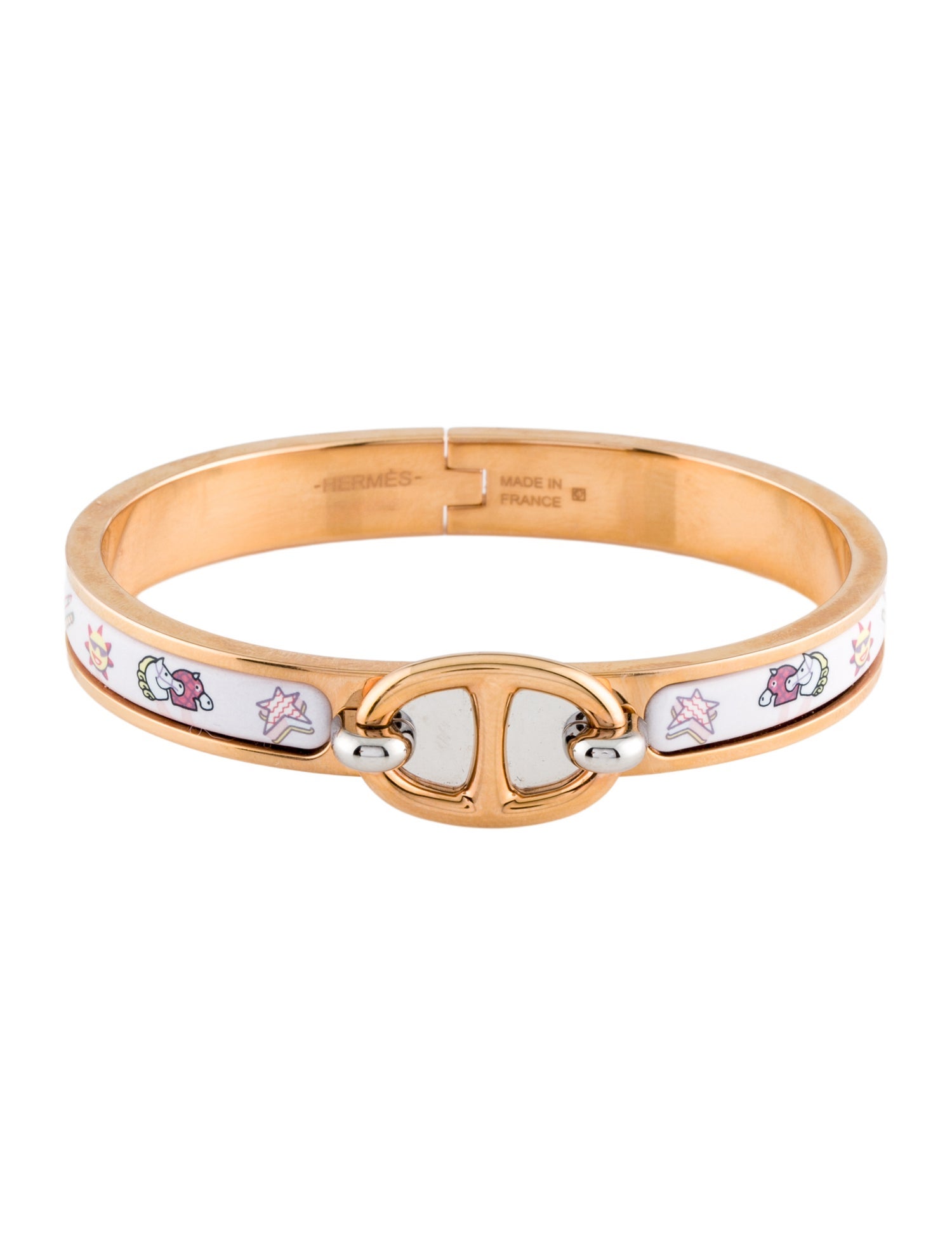Hermès Mini Clic Chaine d'Ancre Funny Ice Cream Bangle Bracelet