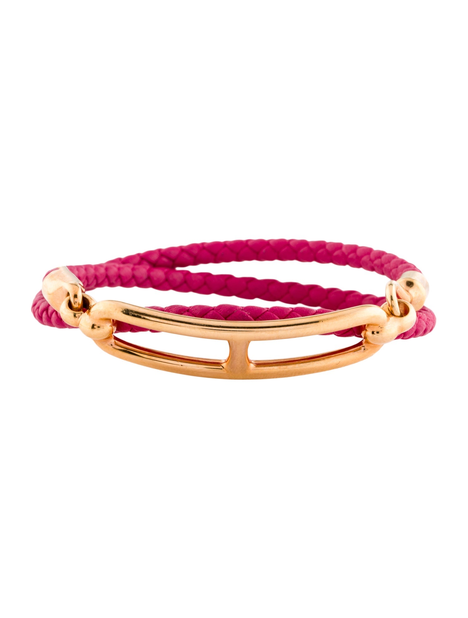 Hermès Leather Roulis Double Tour Bracelet