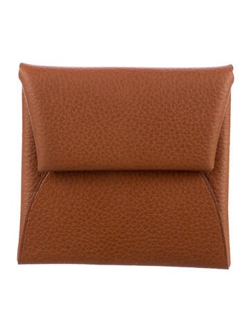 Pre-owned Hermes 2024 Bastia Coin Pouch In Brown