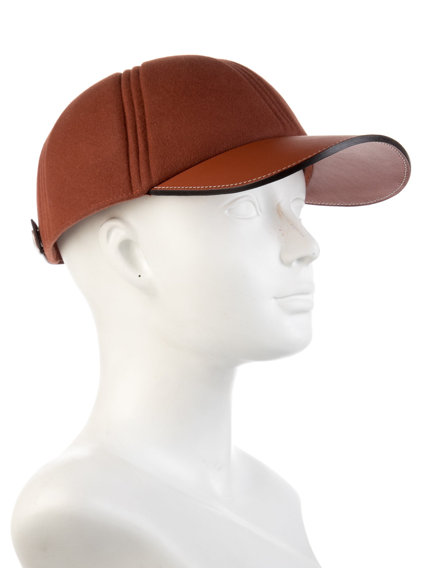 Hermès Leather-Trimmed Wool David Cap