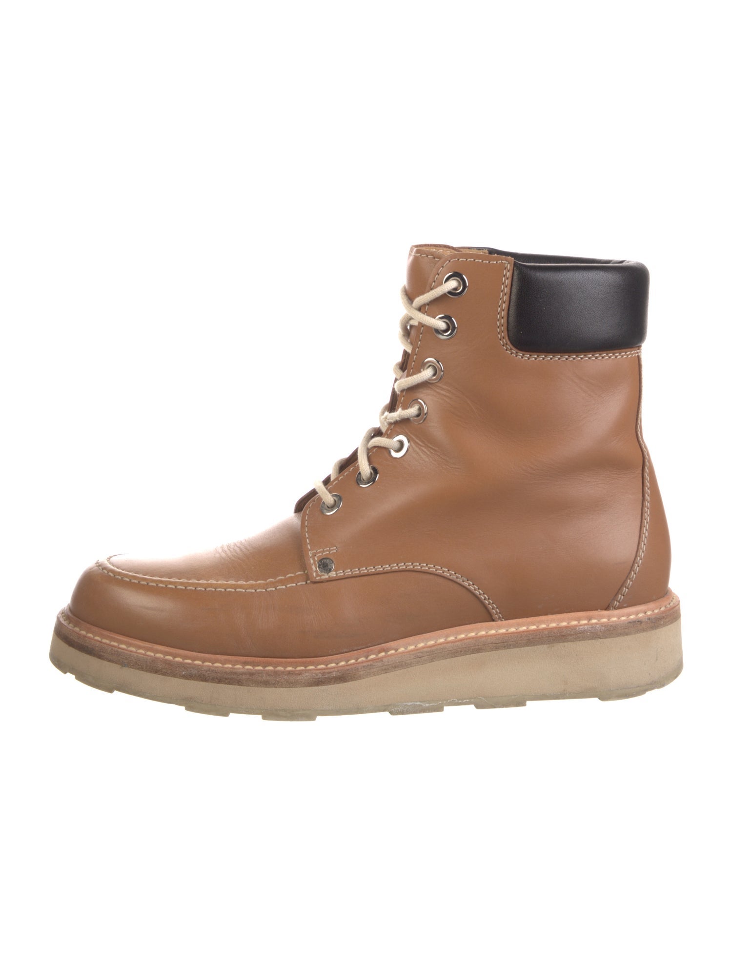 Hermès Leather Lace-Up Boots