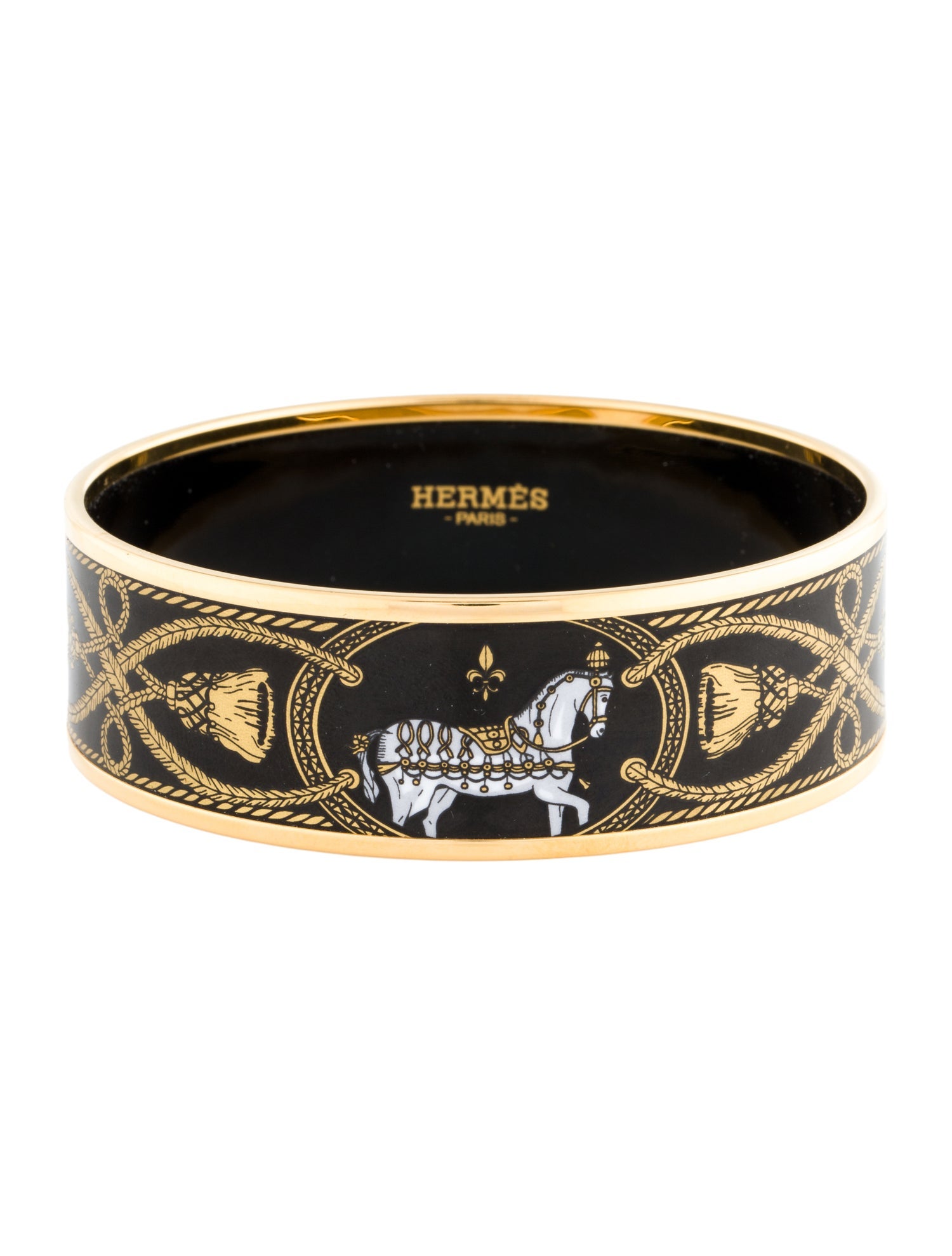 Hermès Enamel Grand Apparat Bangle Bracelet