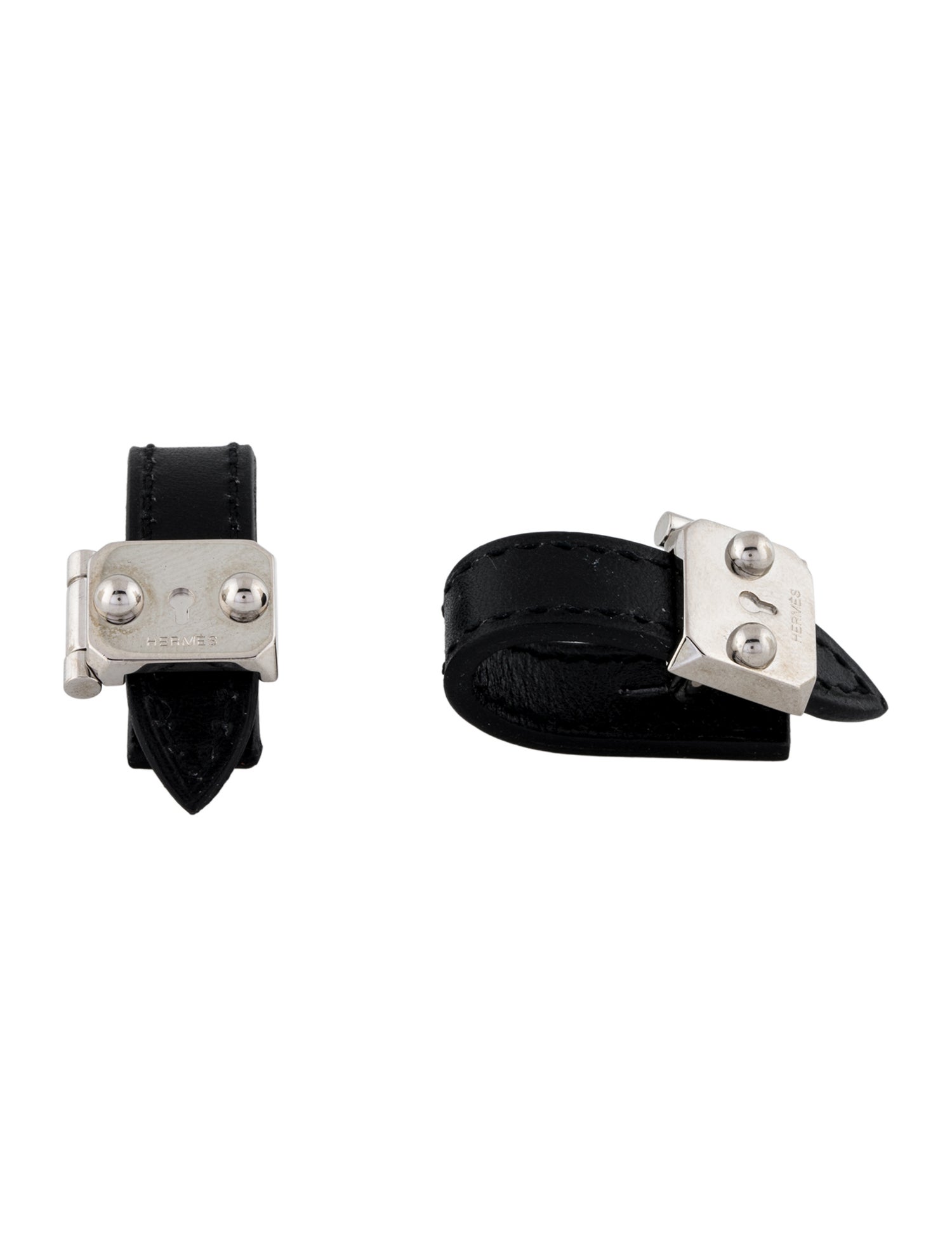 Hermès Vintage Leather Cufflinks
