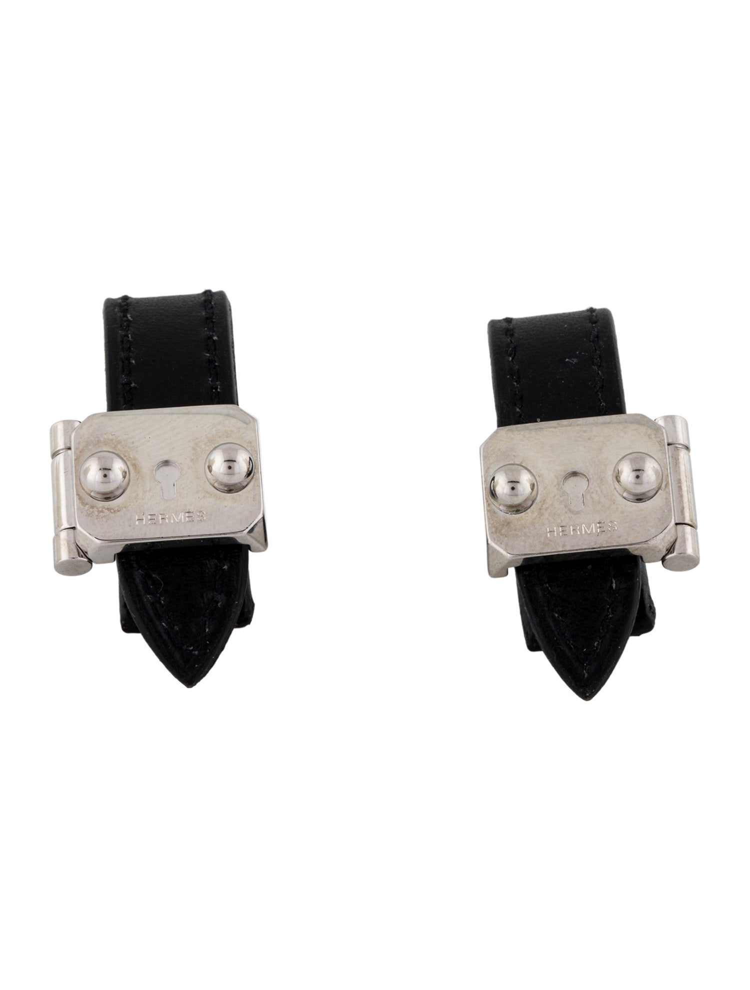 Hermès Vintage Leather Cufflinks