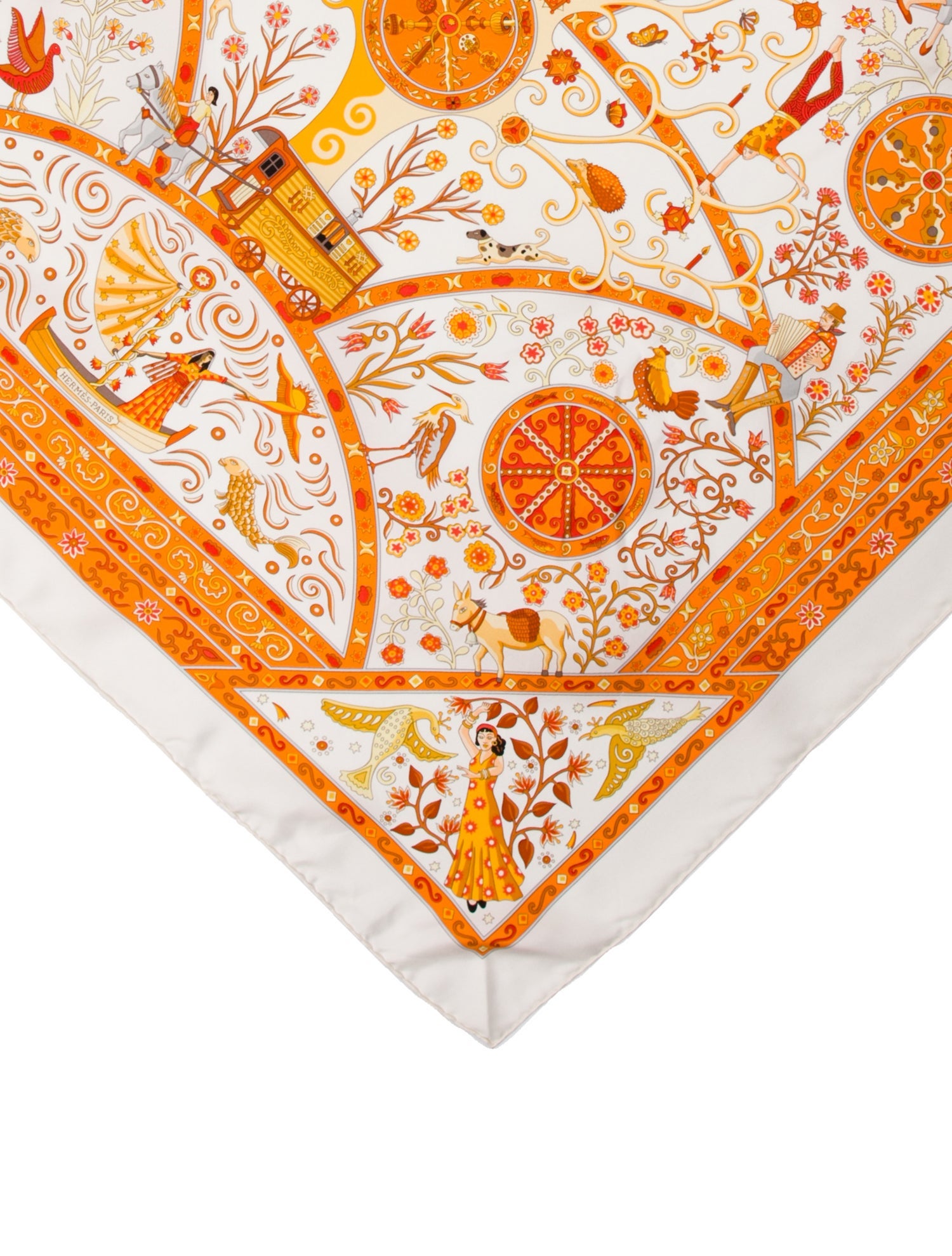Hermès Peuple du Vent Silk Scarf