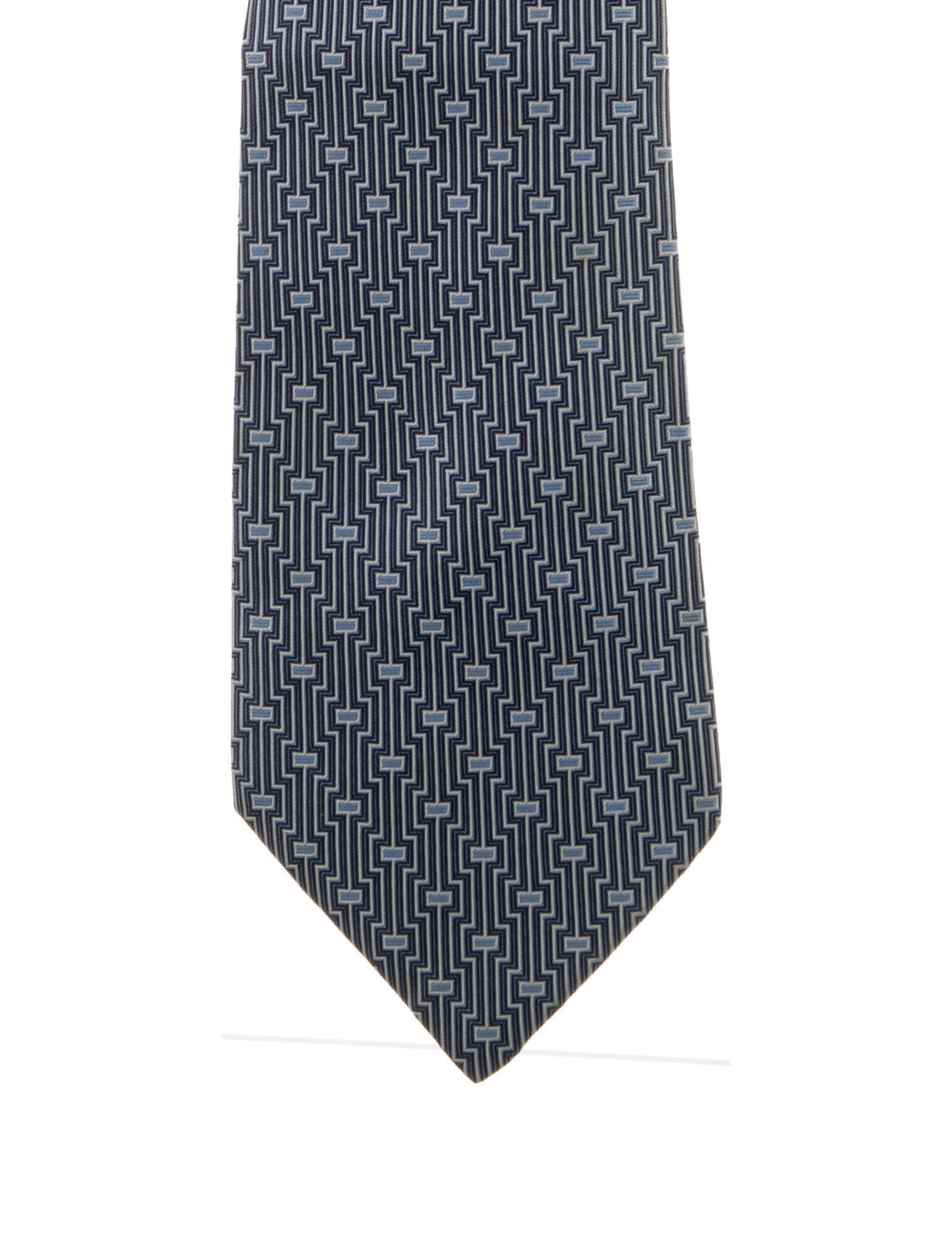 Hermès Pattern Print Silk Tie