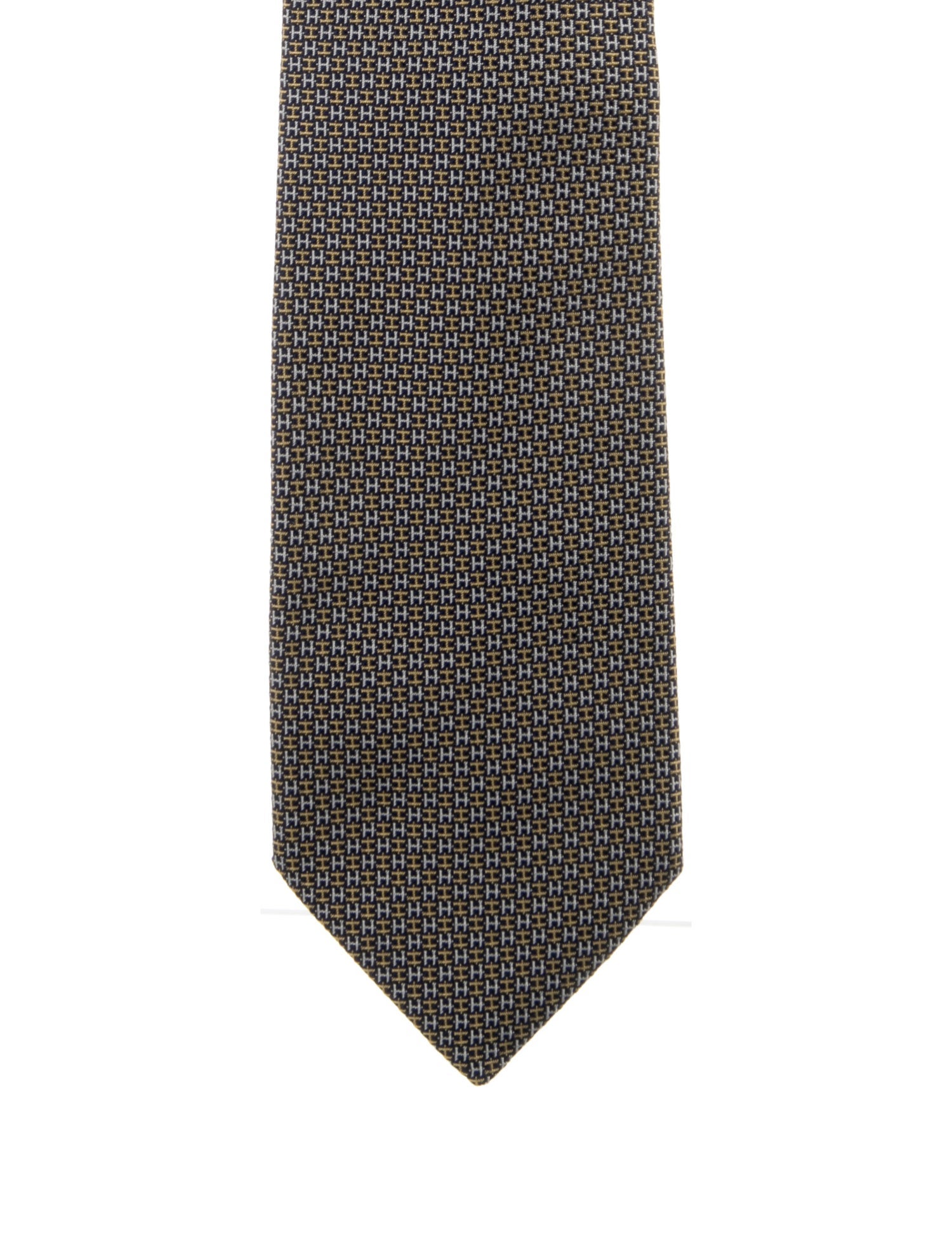 Hermès Pattern Print Silk Tie