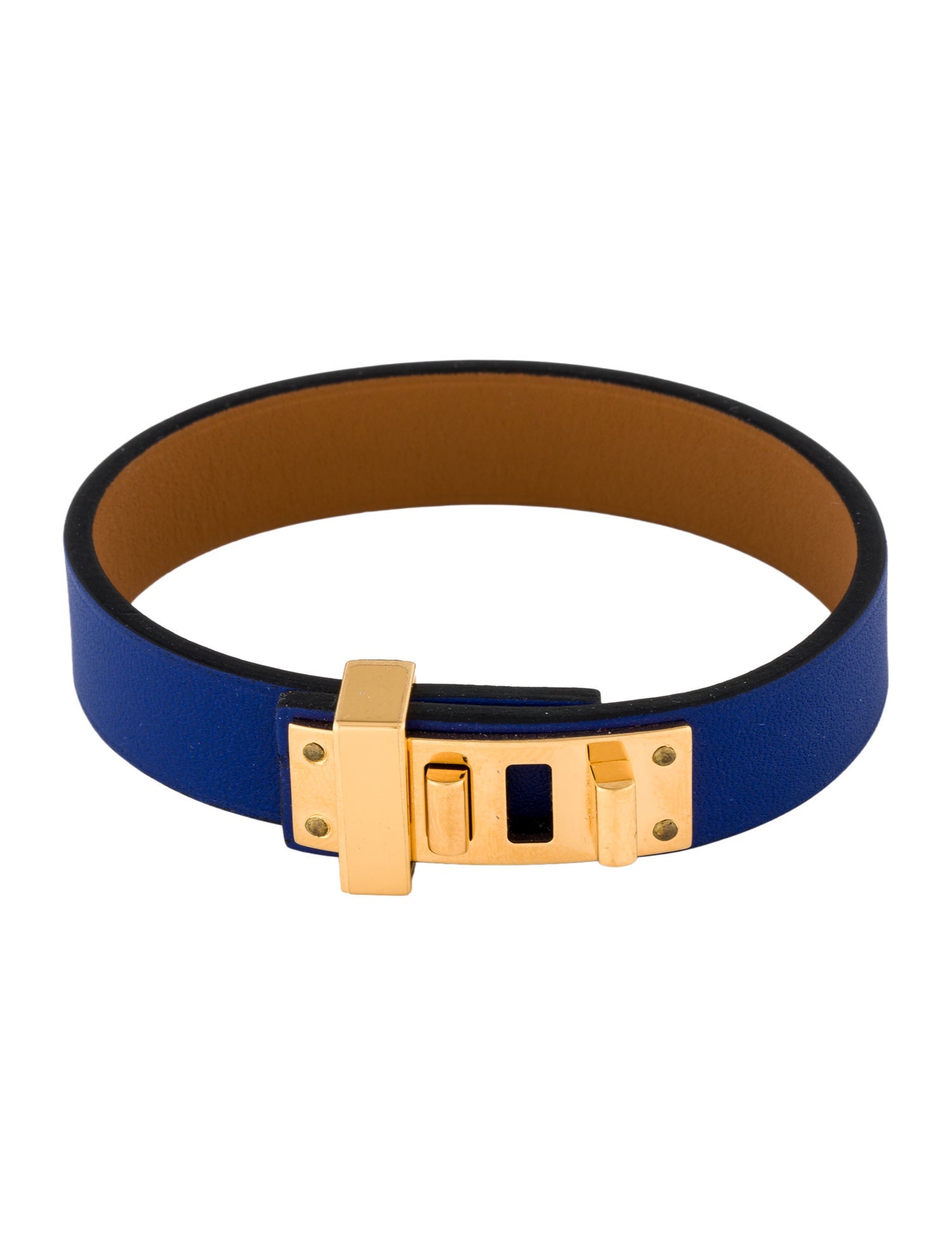Hermès Leather Mini Dog Simple Tour Wrap Bracelet