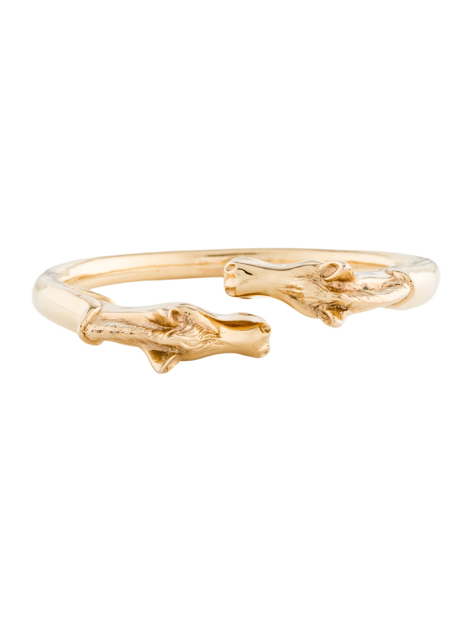 Hermès Vintage Ravinet d'Enfert Double Horse Head Bracelet