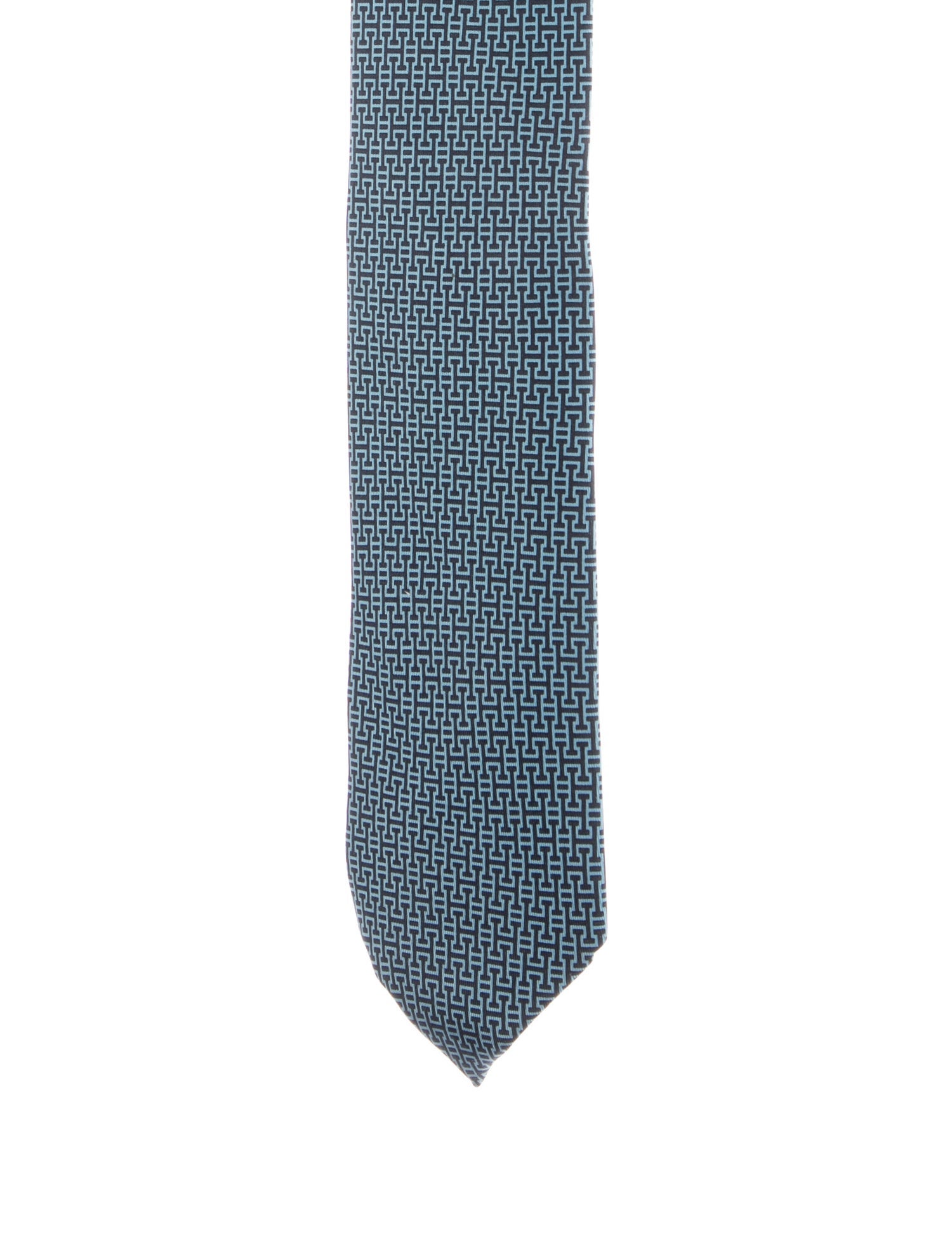Hermès pattern silk tie