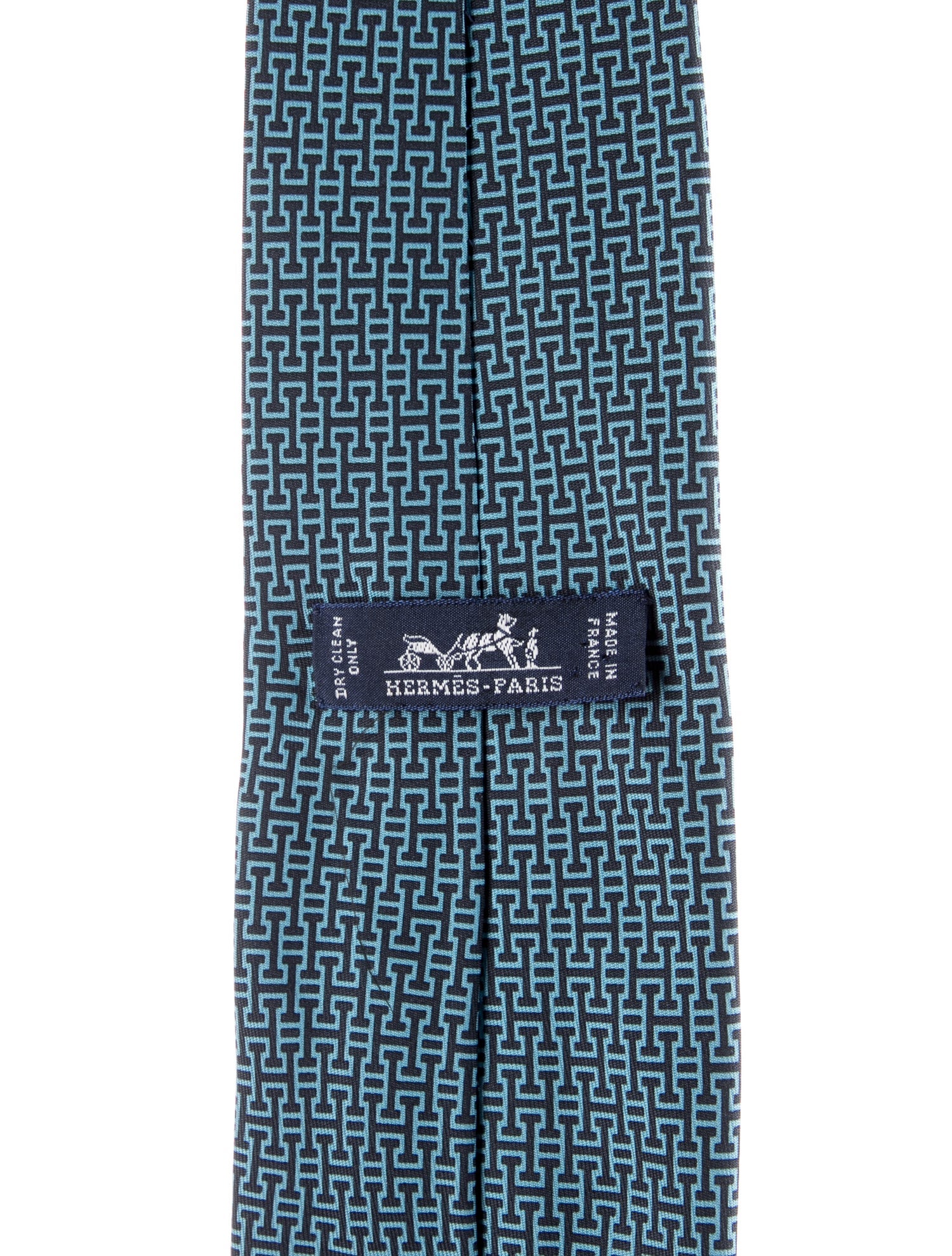 Hermès pattern silk tie