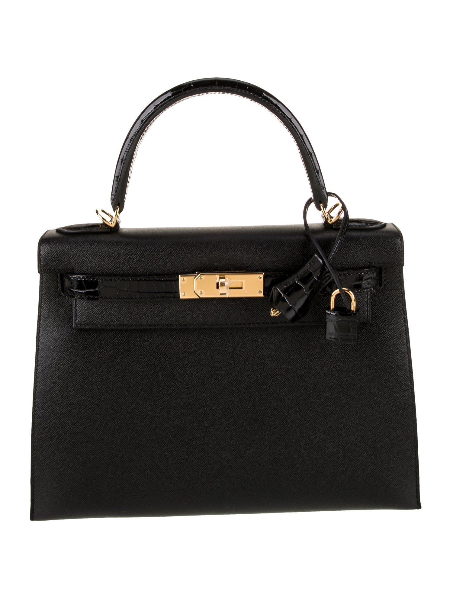 Hermès 2024 Madame & Shiny Crocodile Kelly II Sellier Touch 28