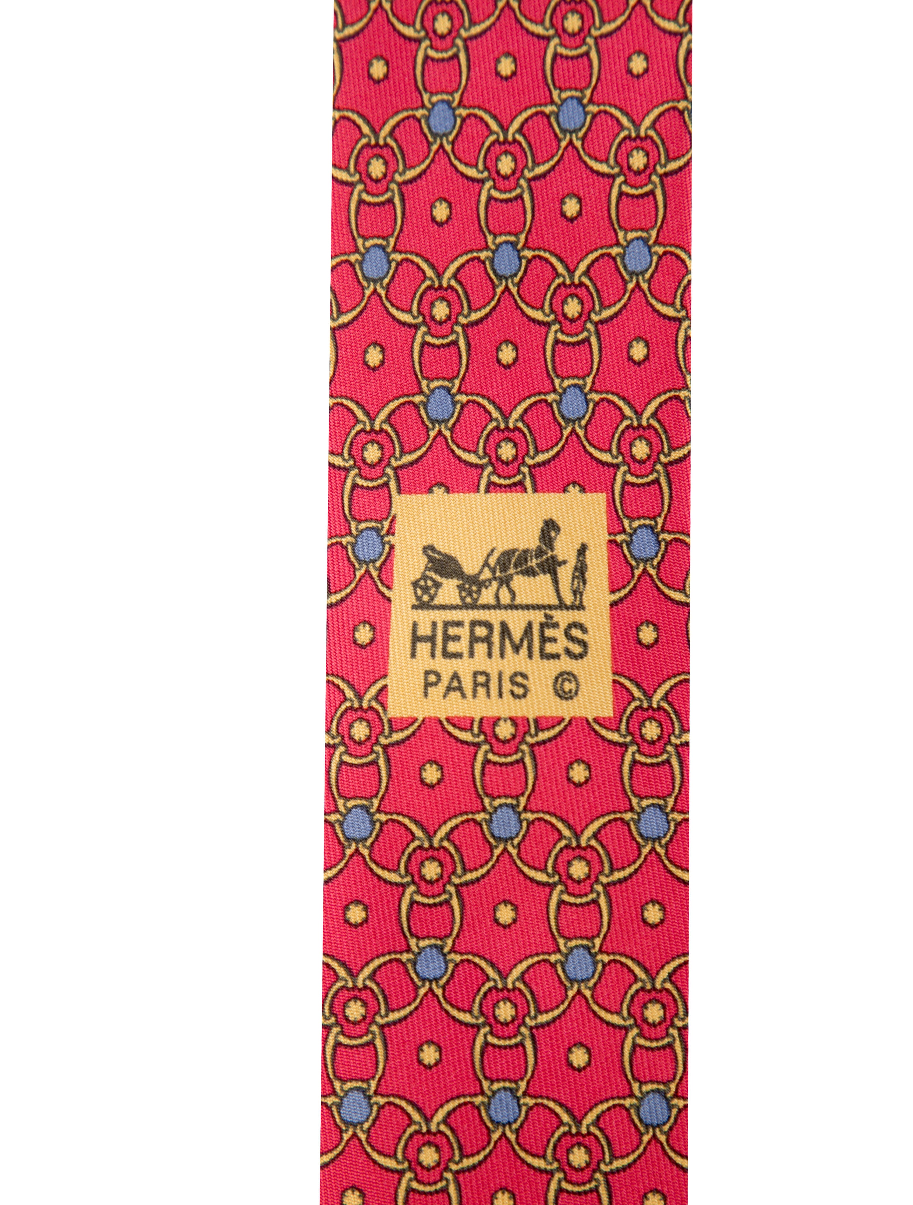 Hermès Patterned Silk Tie