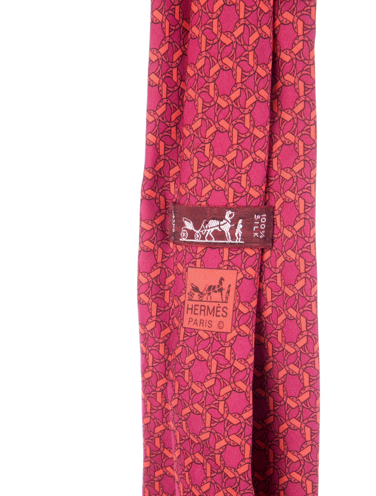 Hermès Hexagon Pattern Silk Tie