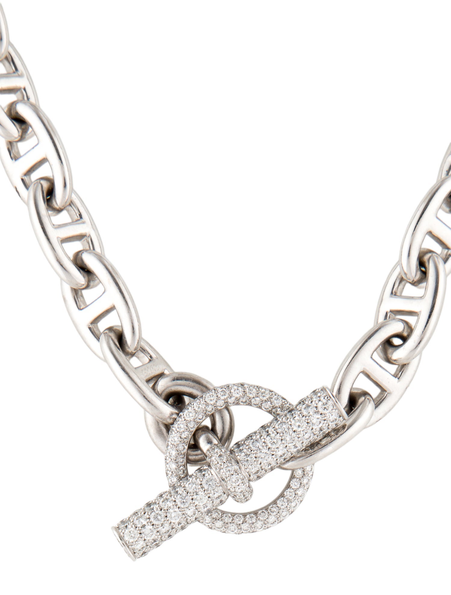 Hermès 18K Diamond Chaine d'Ancre Necklace