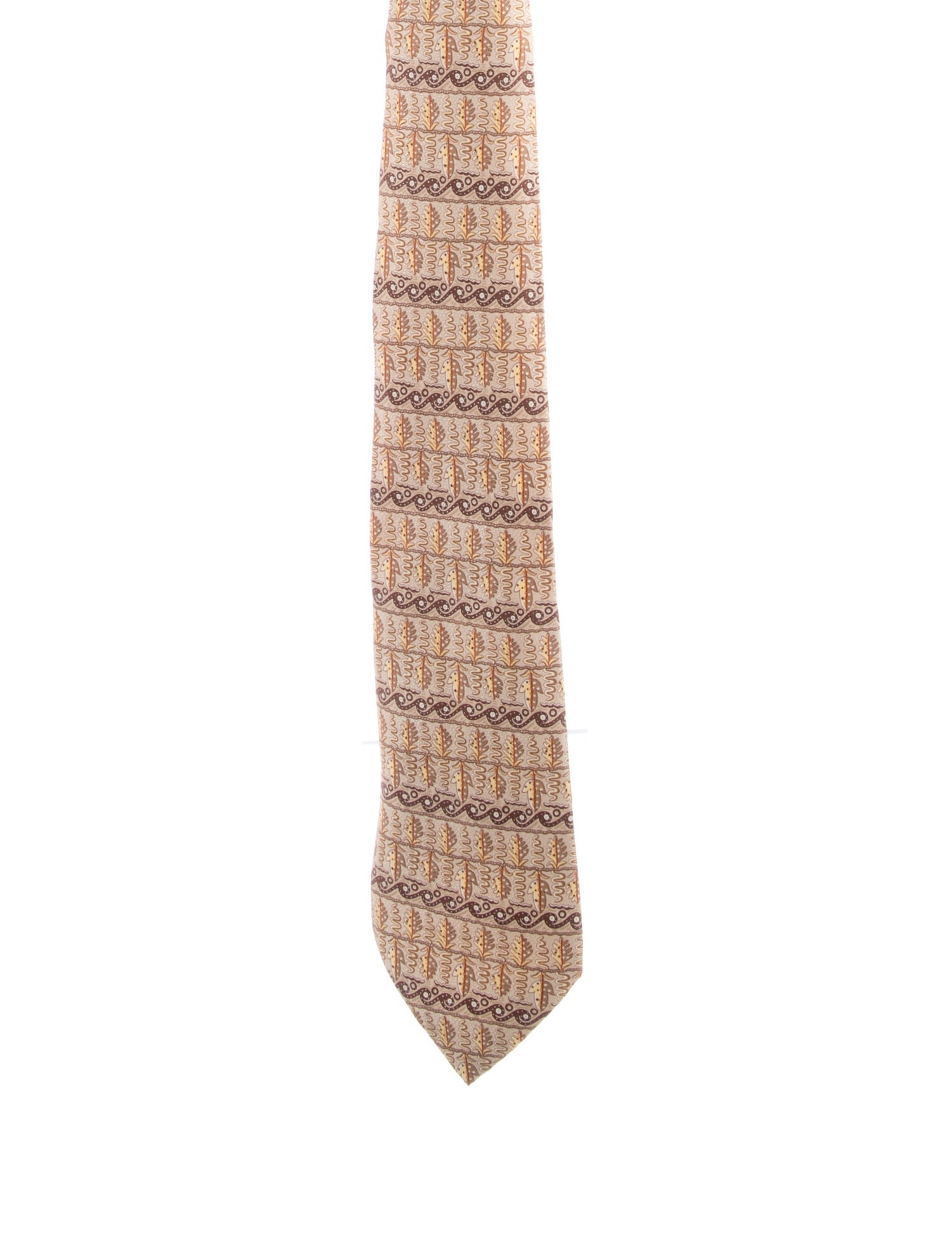 Hermès Patterned Silk Tie