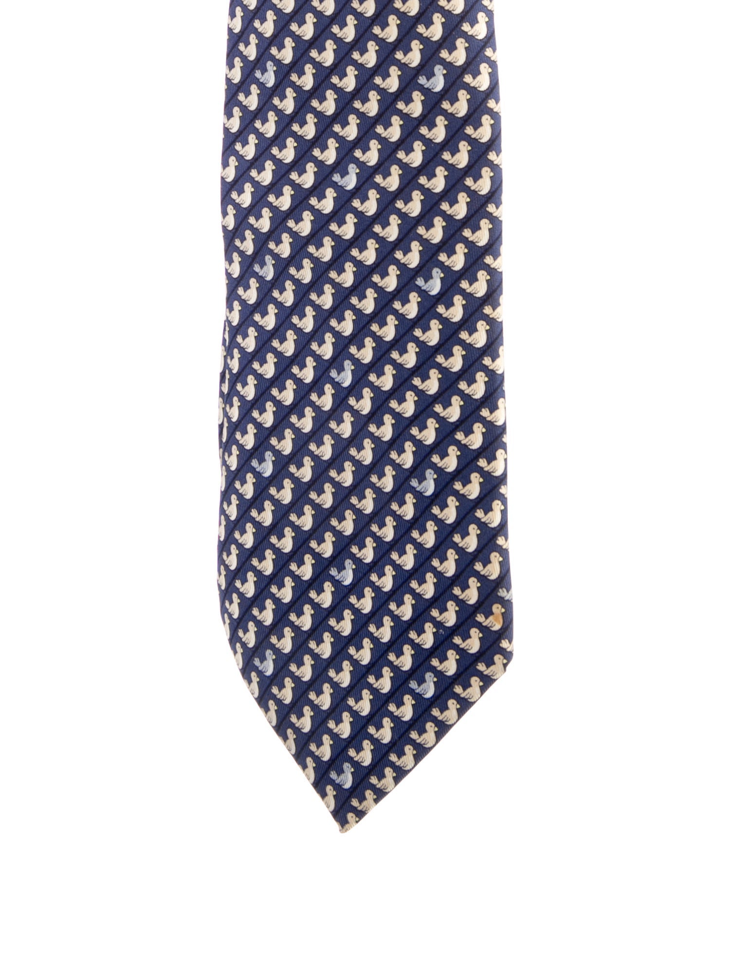 Hermès Silk Bird Pattern Tie