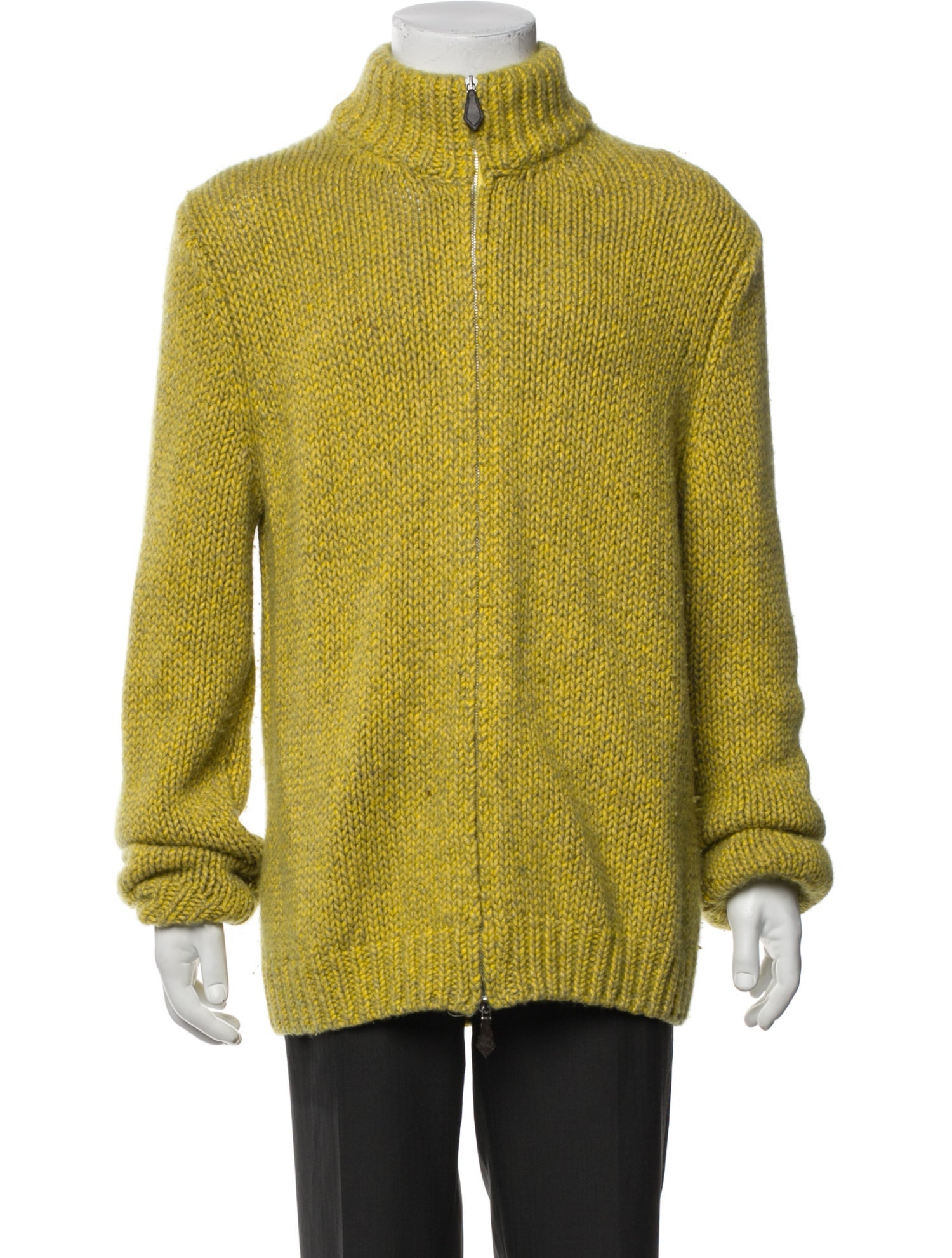 Hermès Cashmere Mock Neck Polo Sweater