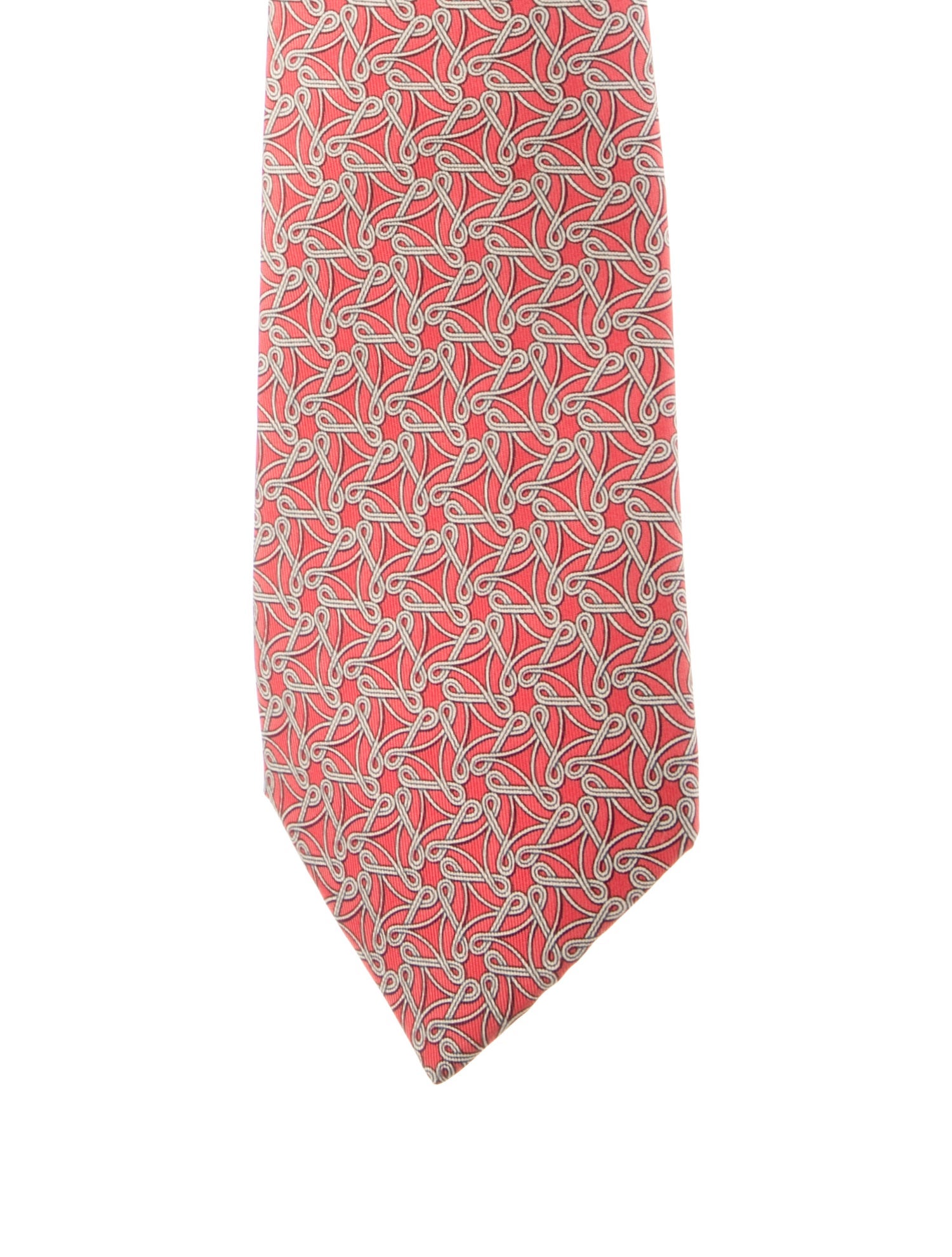 Hermès Pattern Print Silk Tie