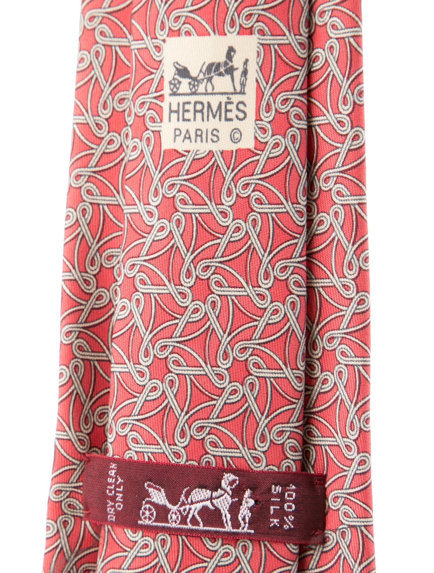 Hermès Pattern Print Silk Tie