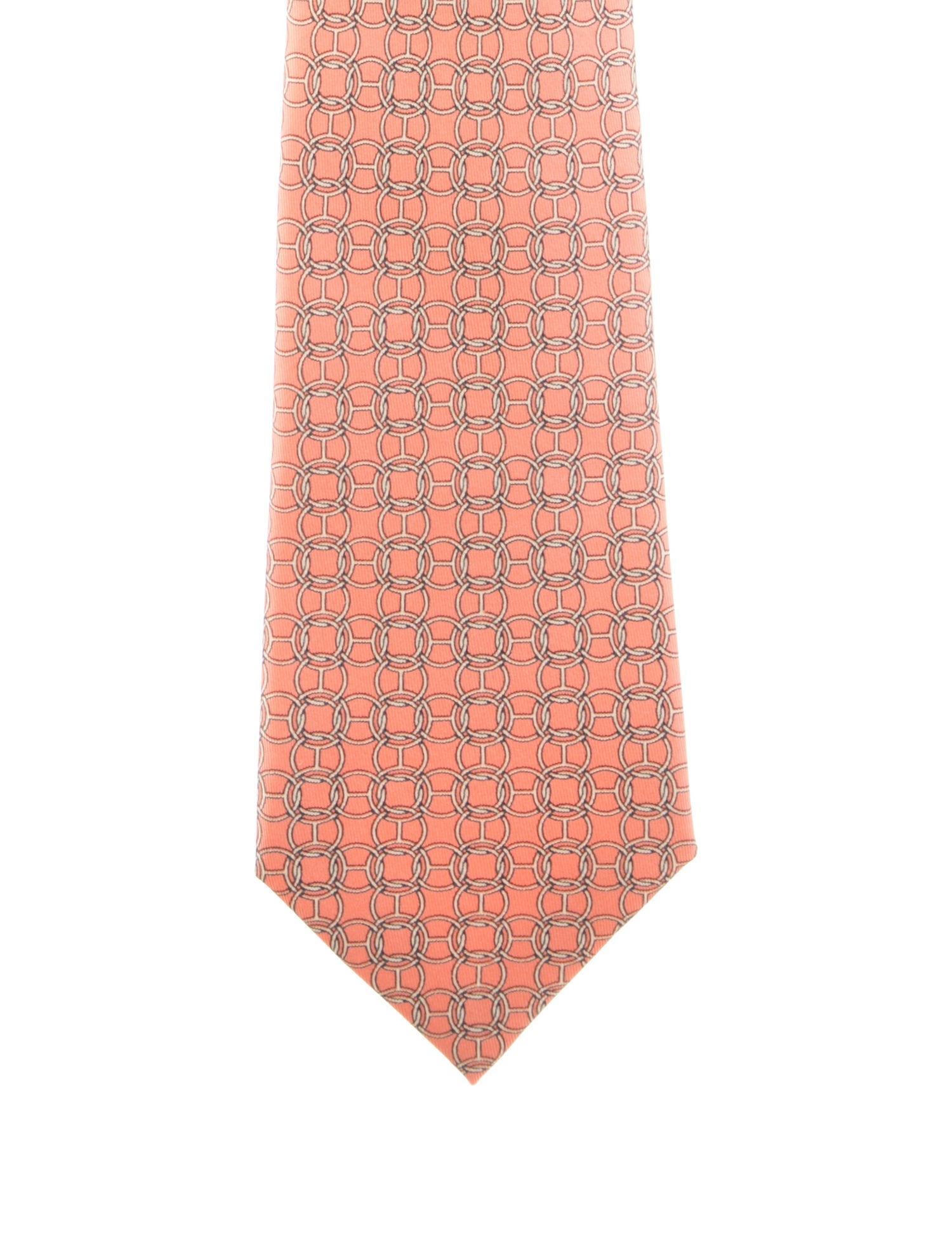 Hermès Pattern Print Silk Tie