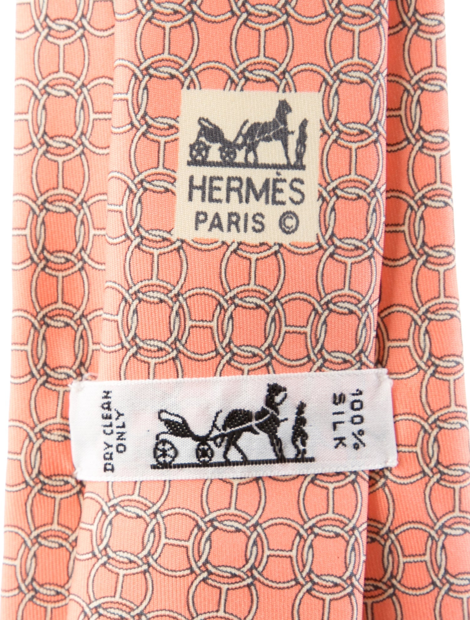 Hermès Pattern Print Silk Tie