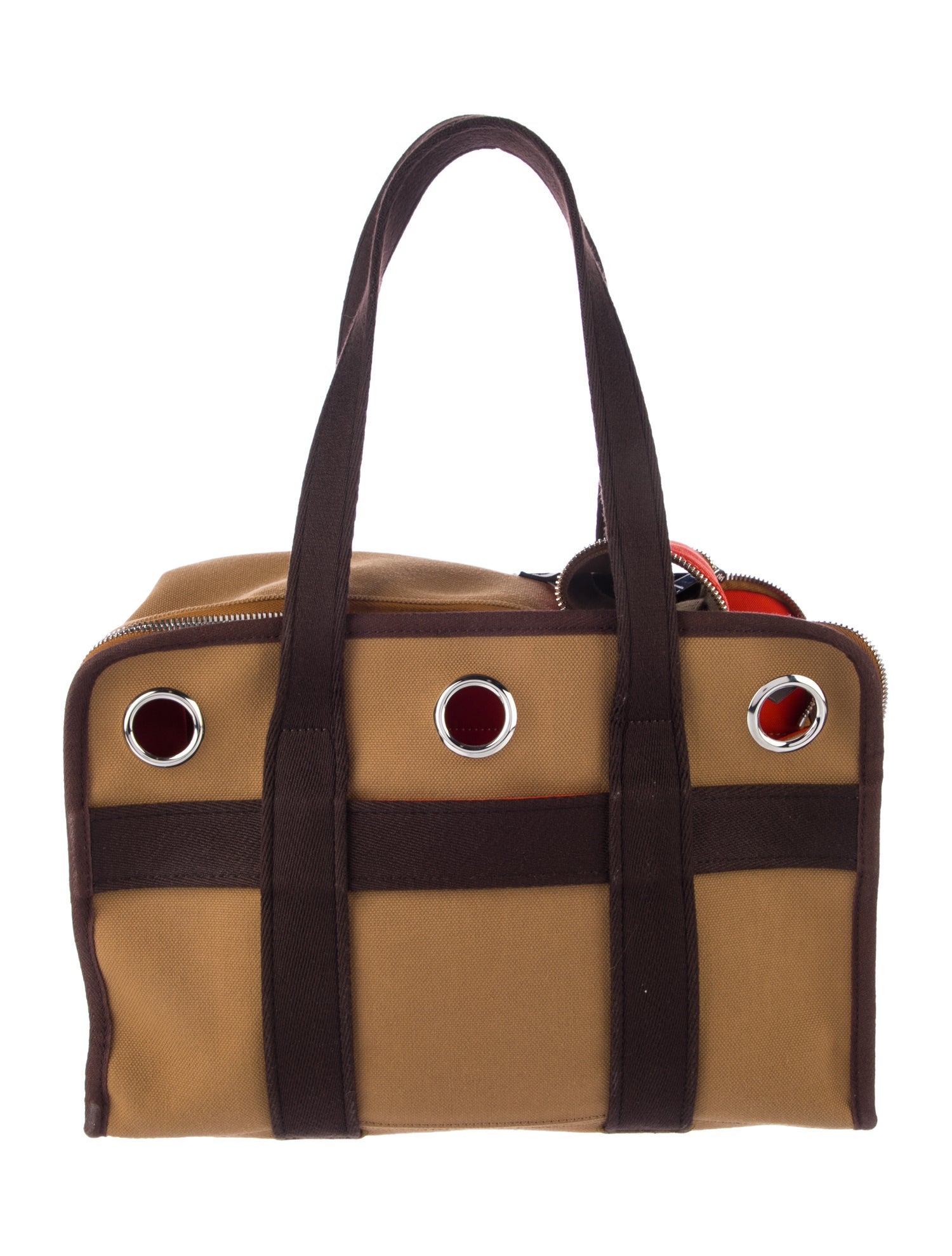 Hermès Toile Carrying Bag for Small Dogs