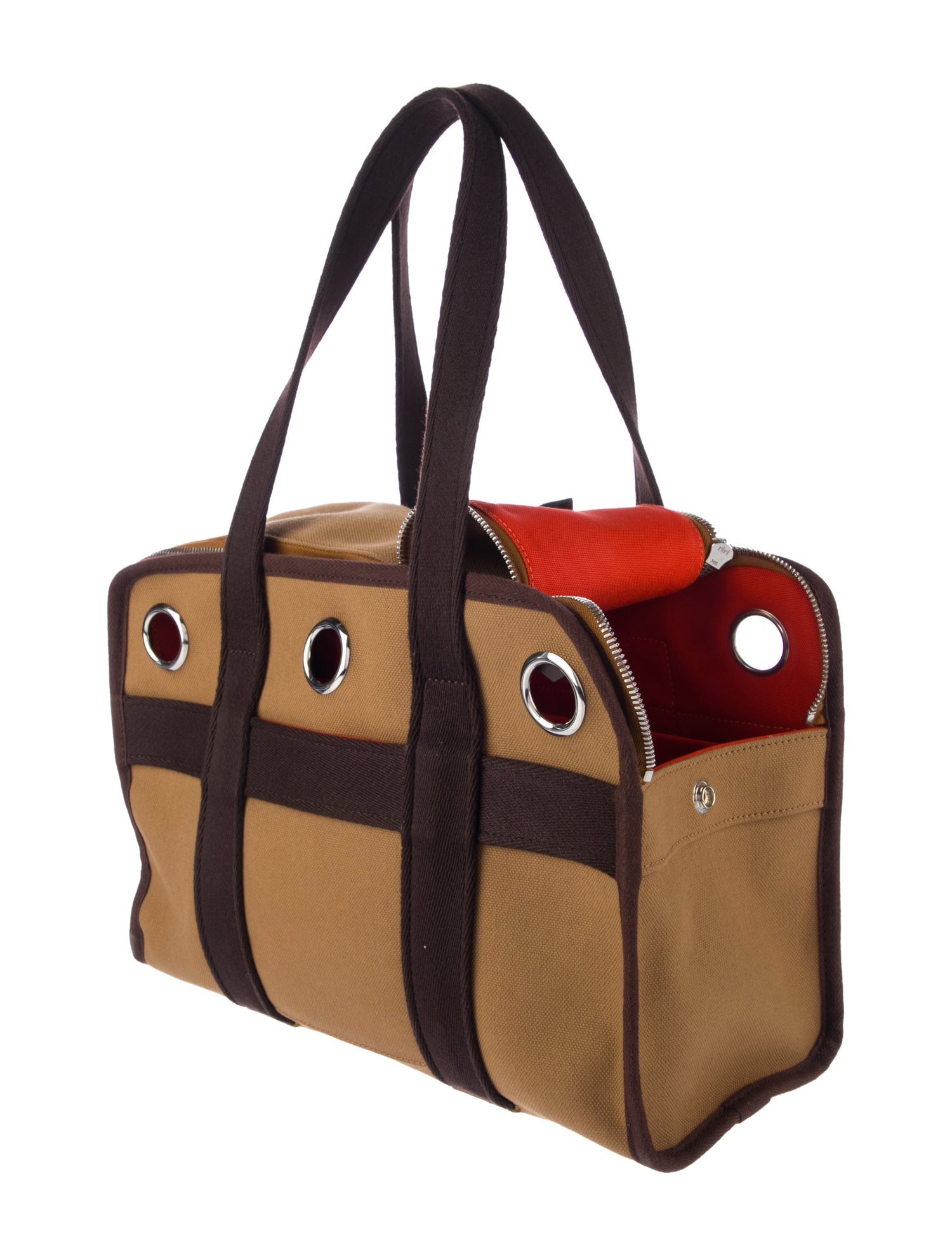 Hermès Toile Carrying Bag for Small Dogs