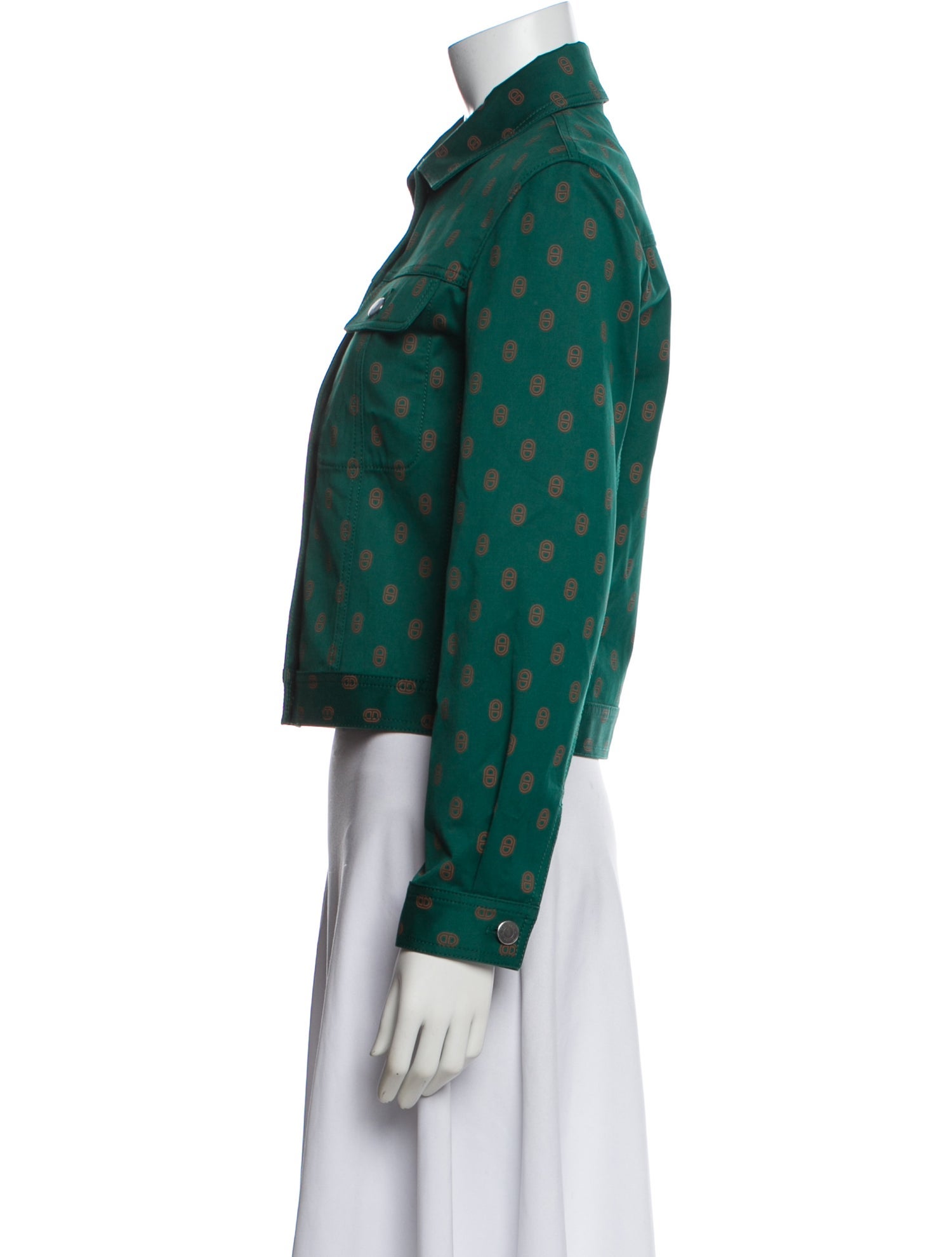 Hermès Polka Dot Print Biker Jacket w/ Tags