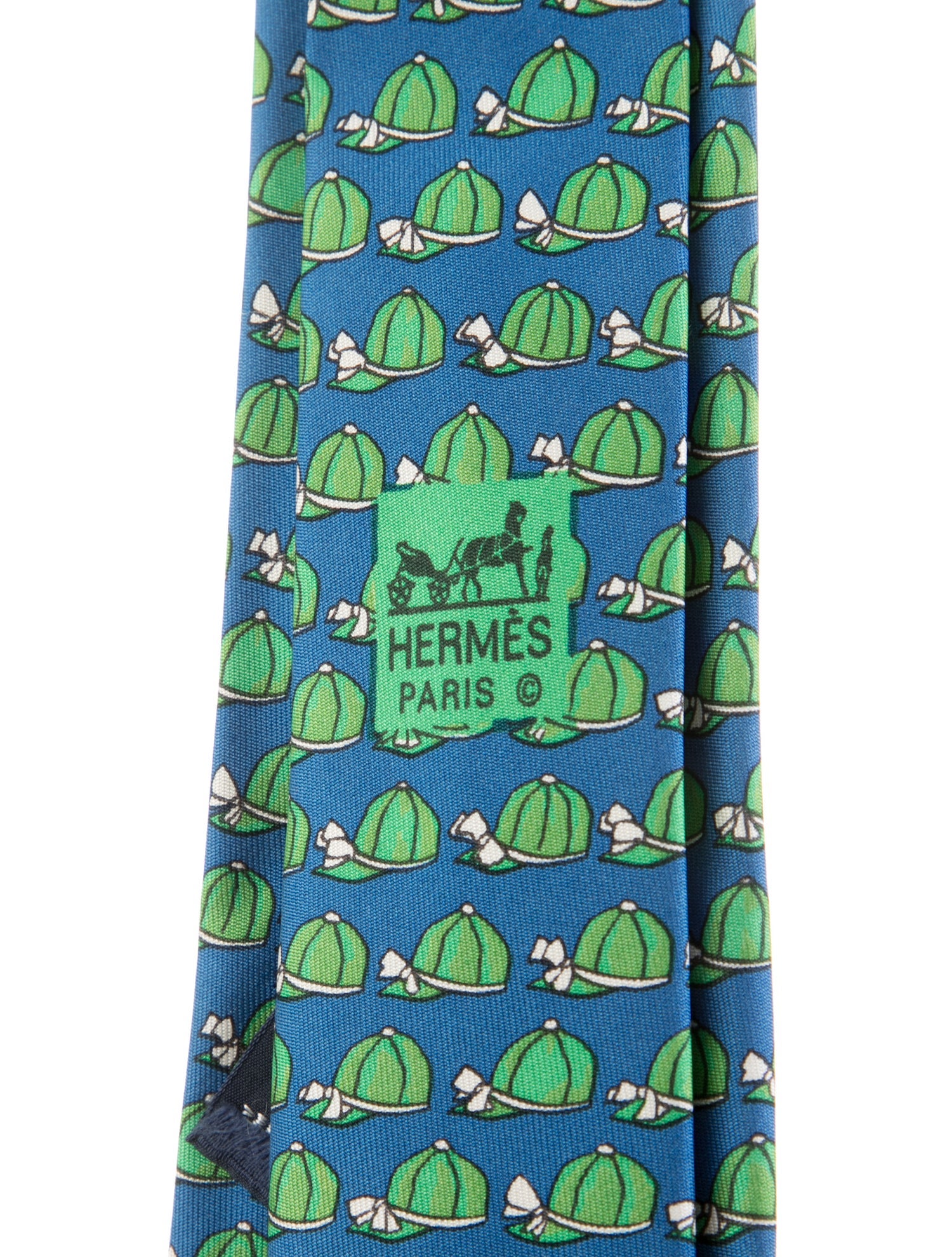 Hermès Derby Cap Print Silk Tie