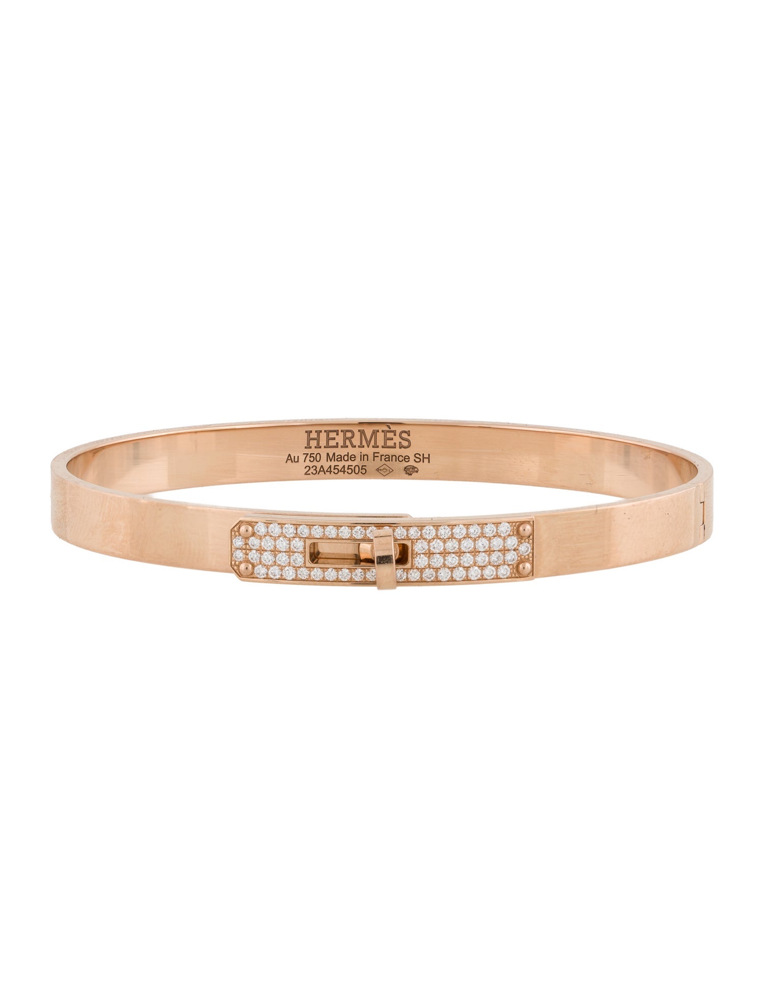 Hermès 18K Diamond Small Model Kelly Bracelet