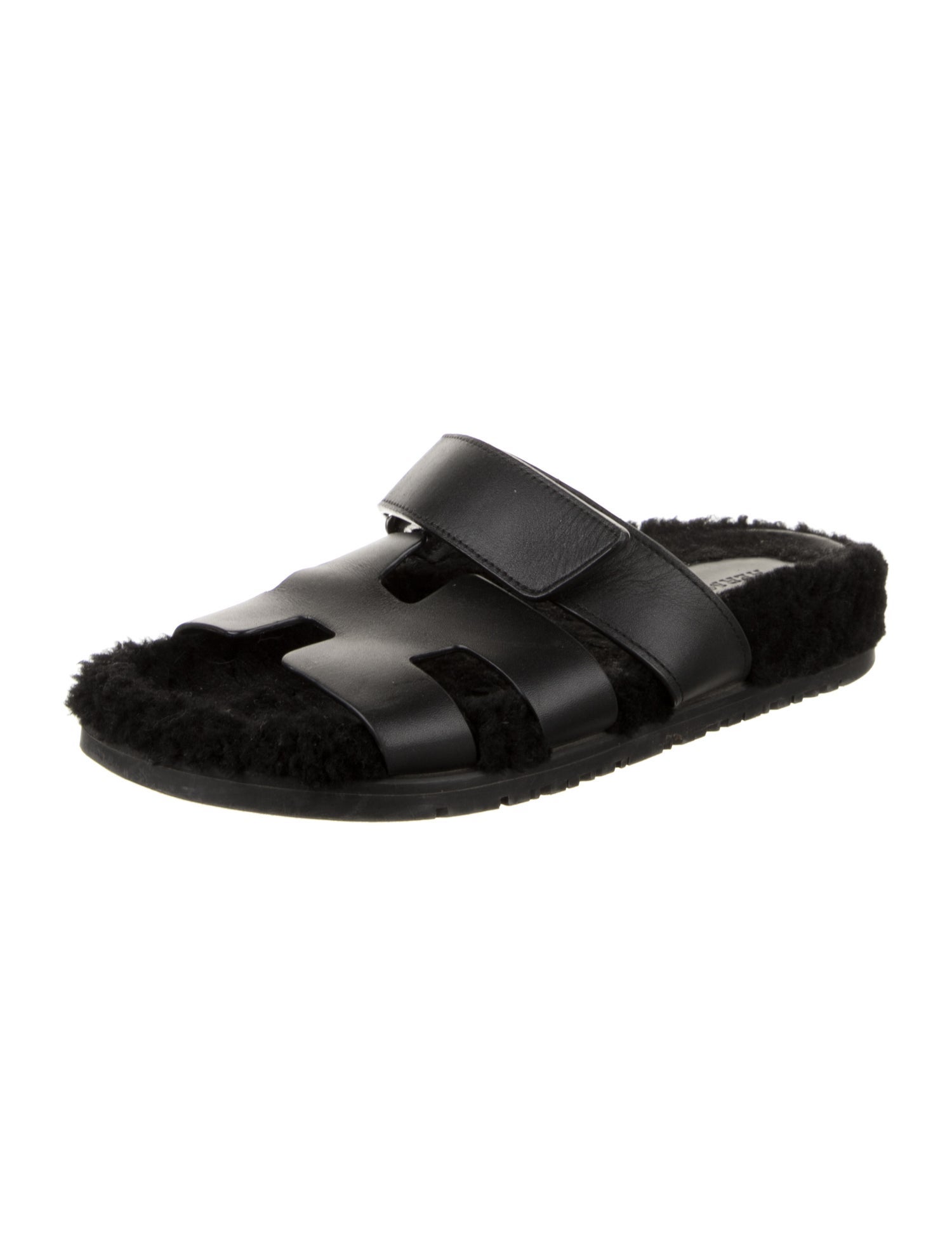 Hermès Chypre Leather Slides