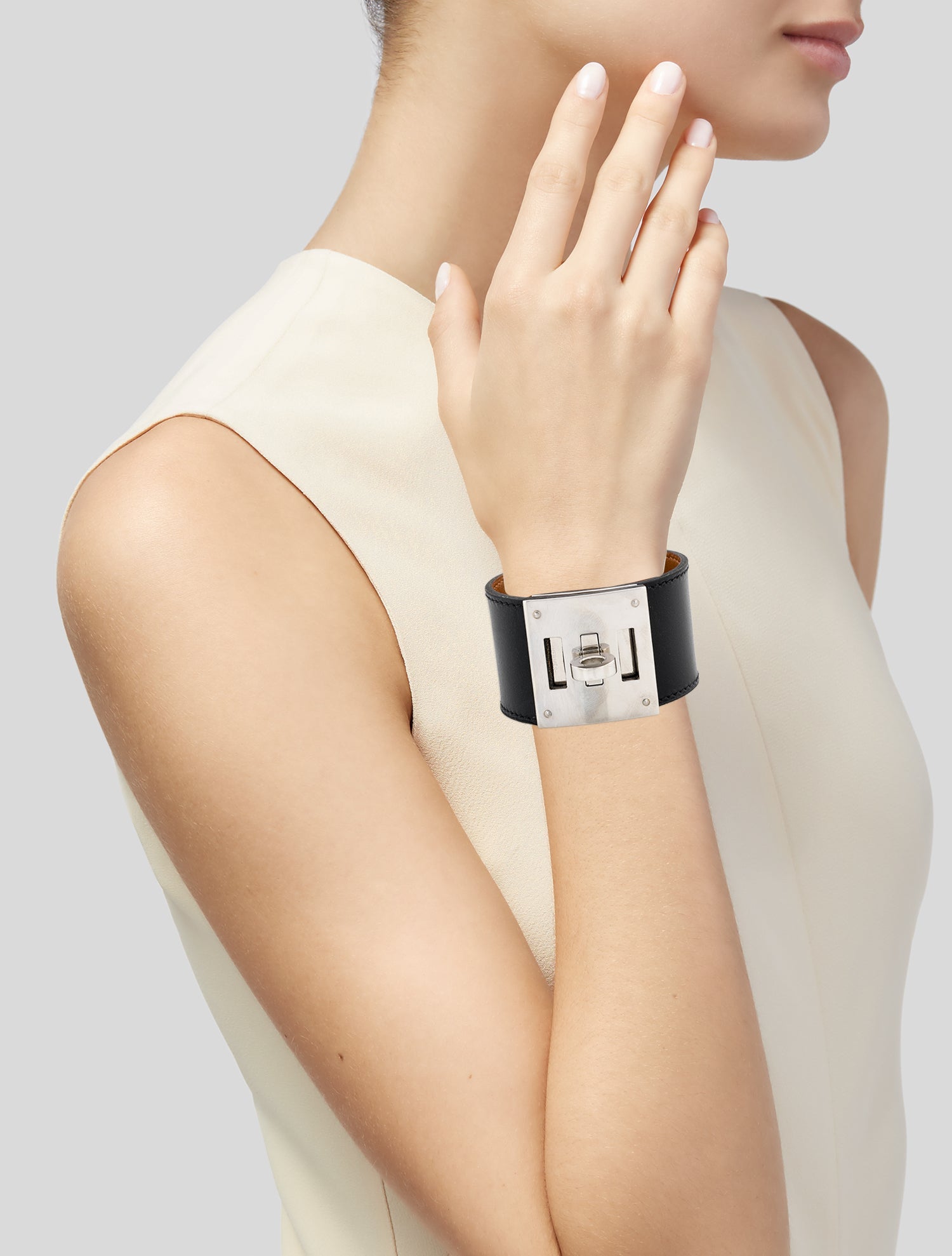 Hermès Leather Kelly Dog Wrap Bracelet