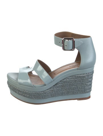 Pre-owned Hermes Tilana H Logo Espadrilles In Blue