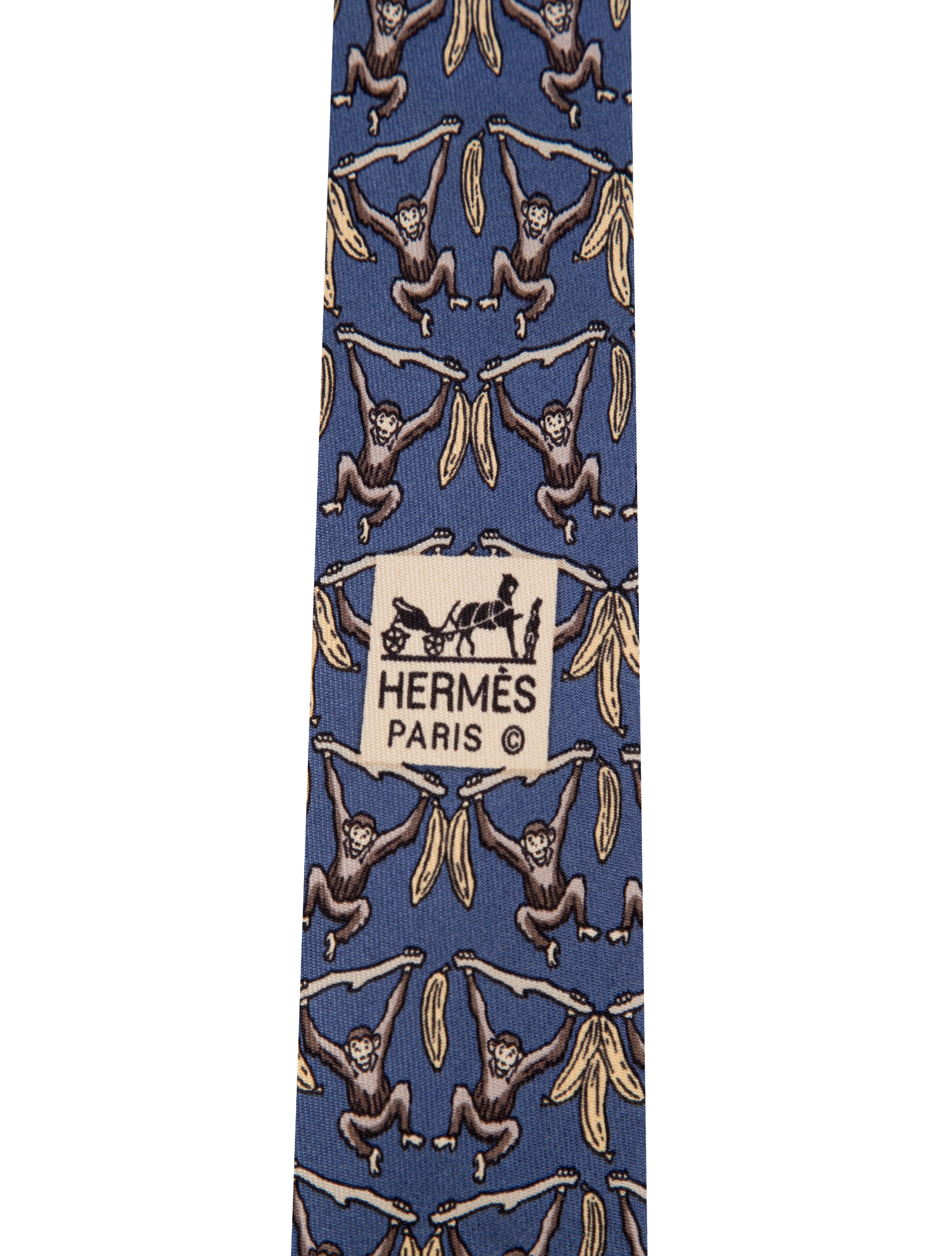 Hermès Silk Printed Tie