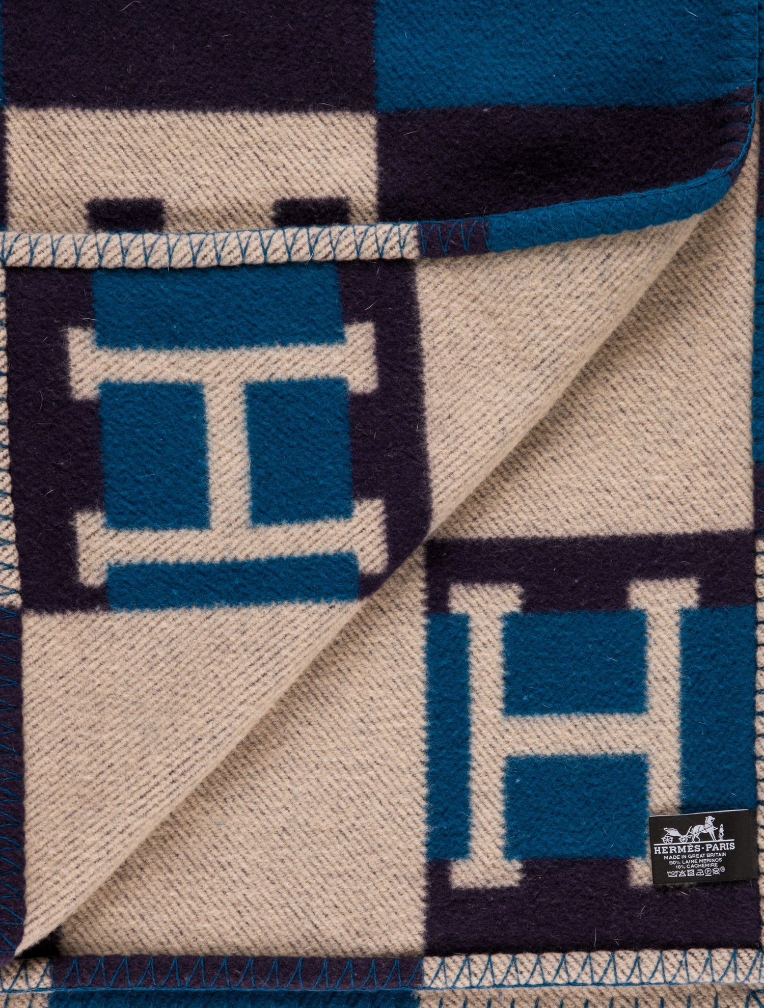 Hermès Avalon Bayadere Throw Blanket