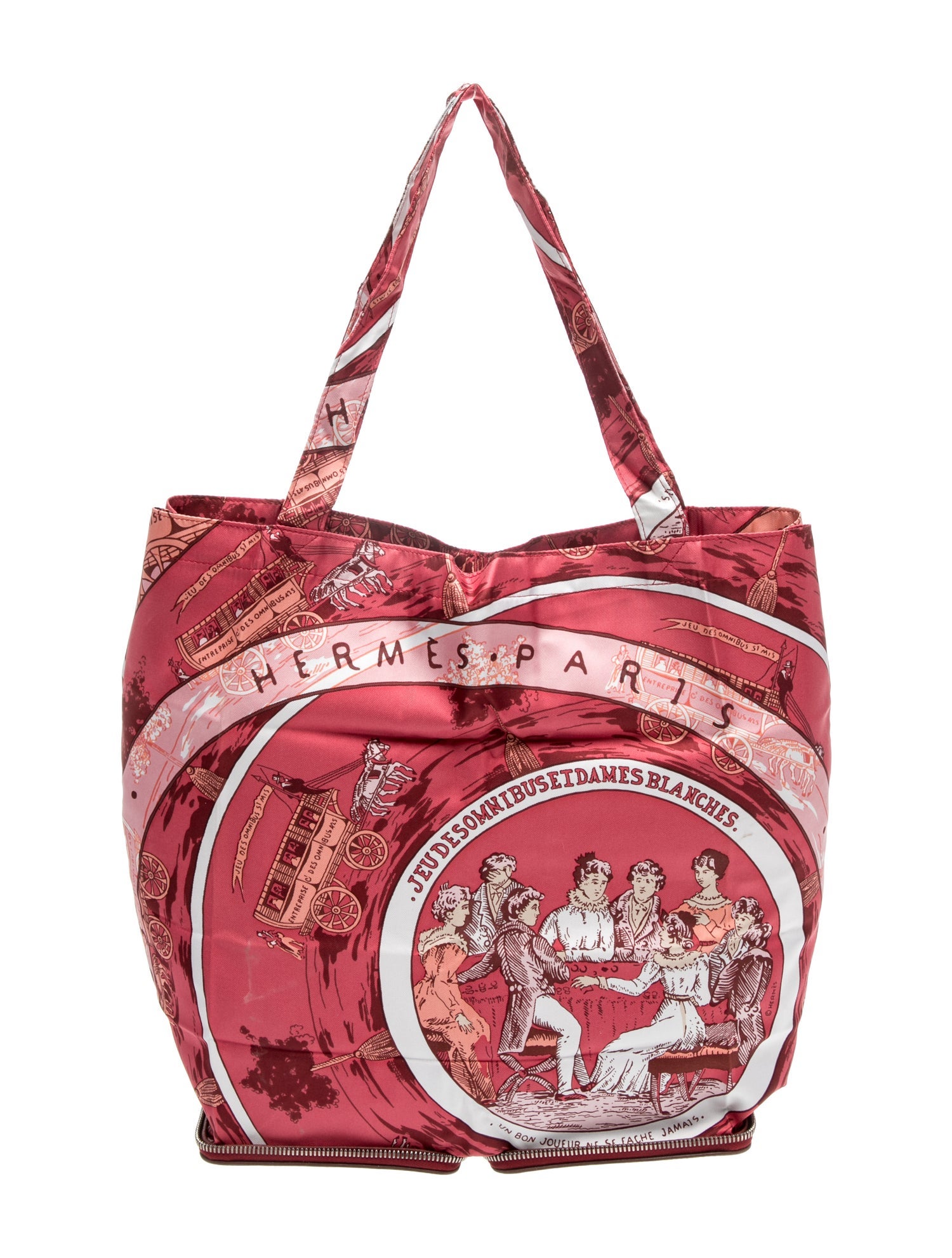 Hermès 'Jeu des Omnibus et Dames Blanches' Silky Pop Tote
