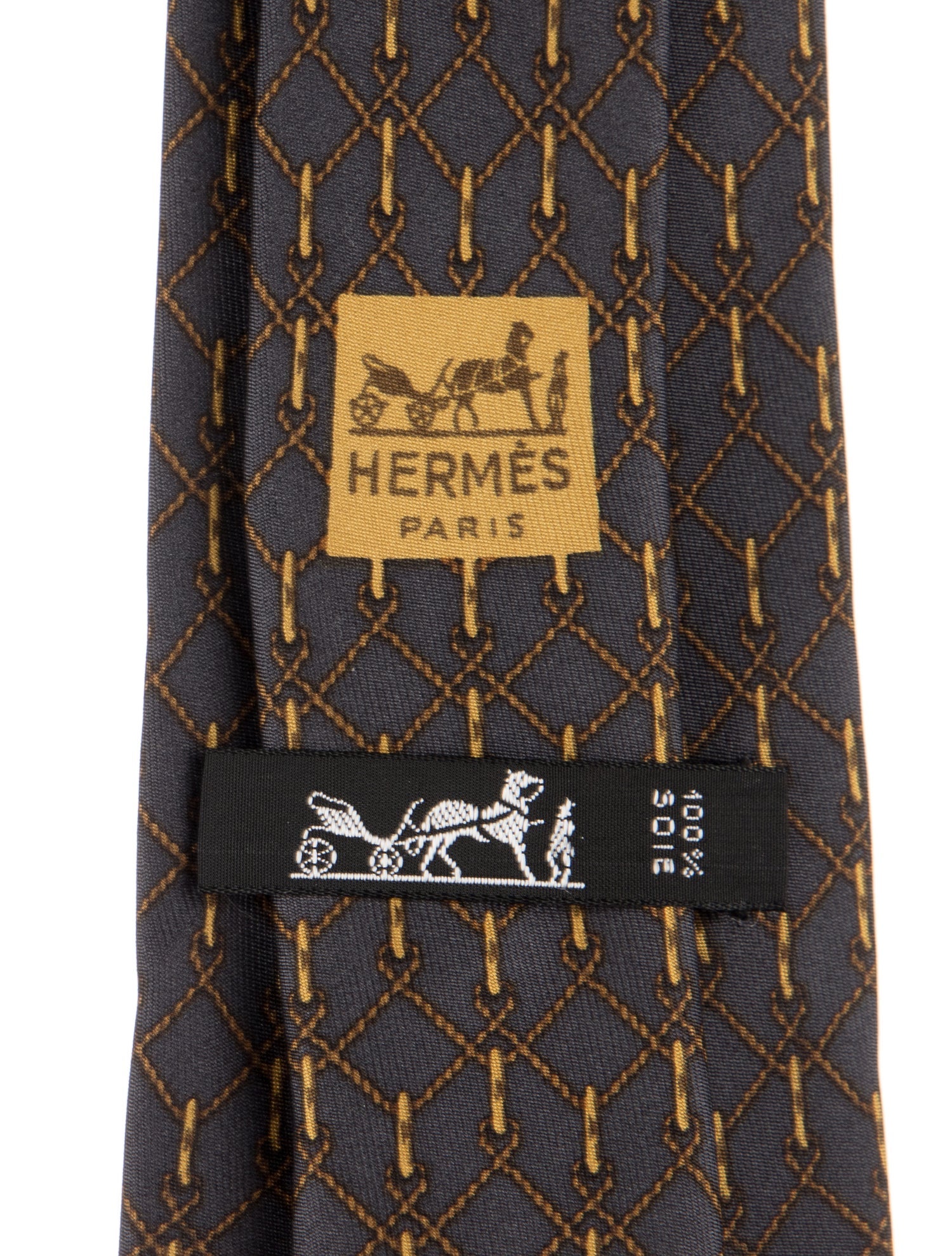 Hermès Silk Pattern Print Tie