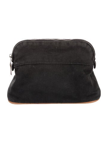 Pre-owned Hermes Bolide Pm Cosmetic Pouch In Black