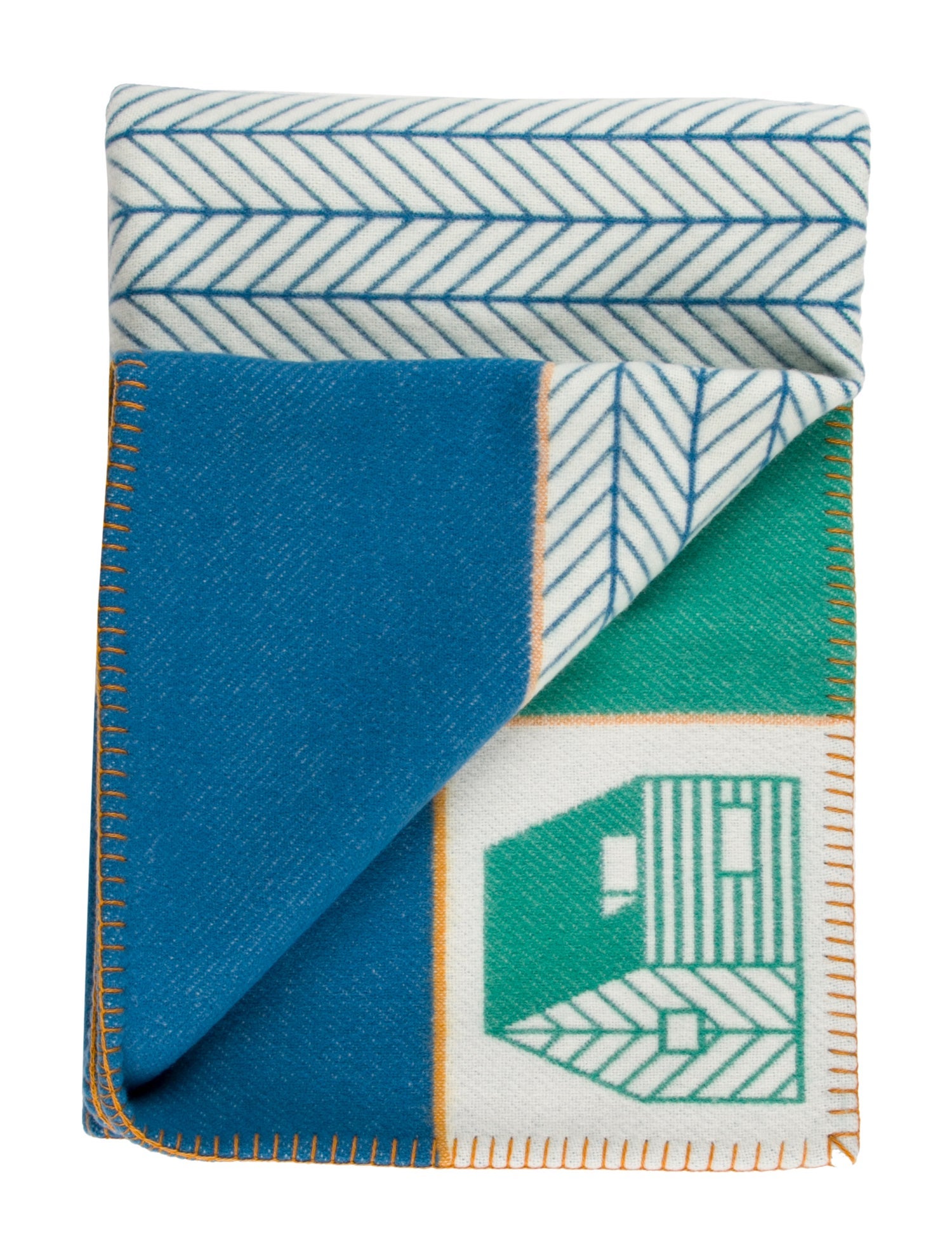 Hermès Avalon Les Cabanes Blanket