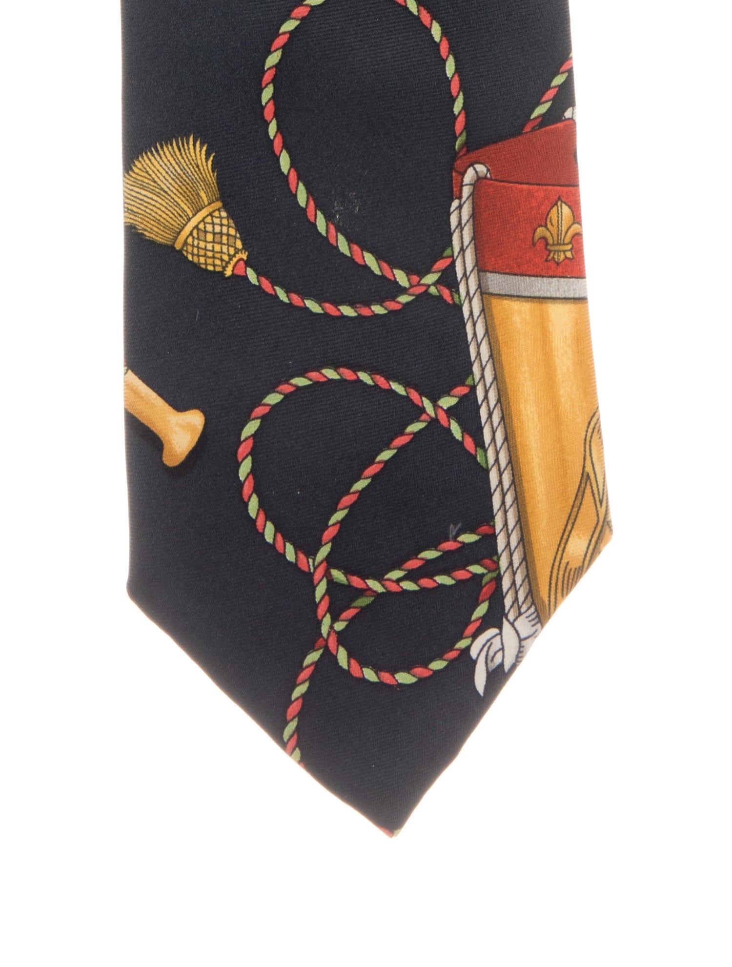Hermès Patterned Silk Tie