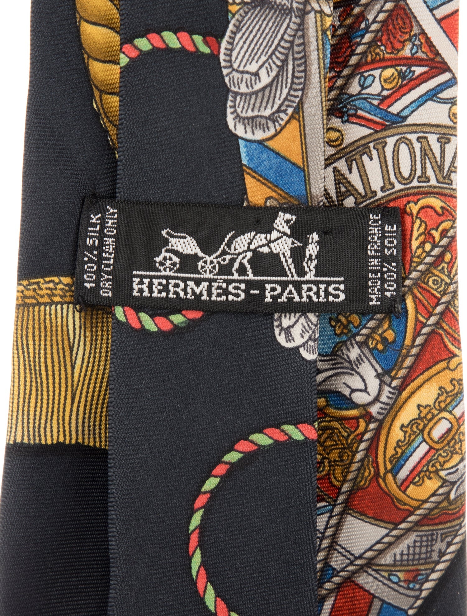 Hermès Patterned Silk Tie