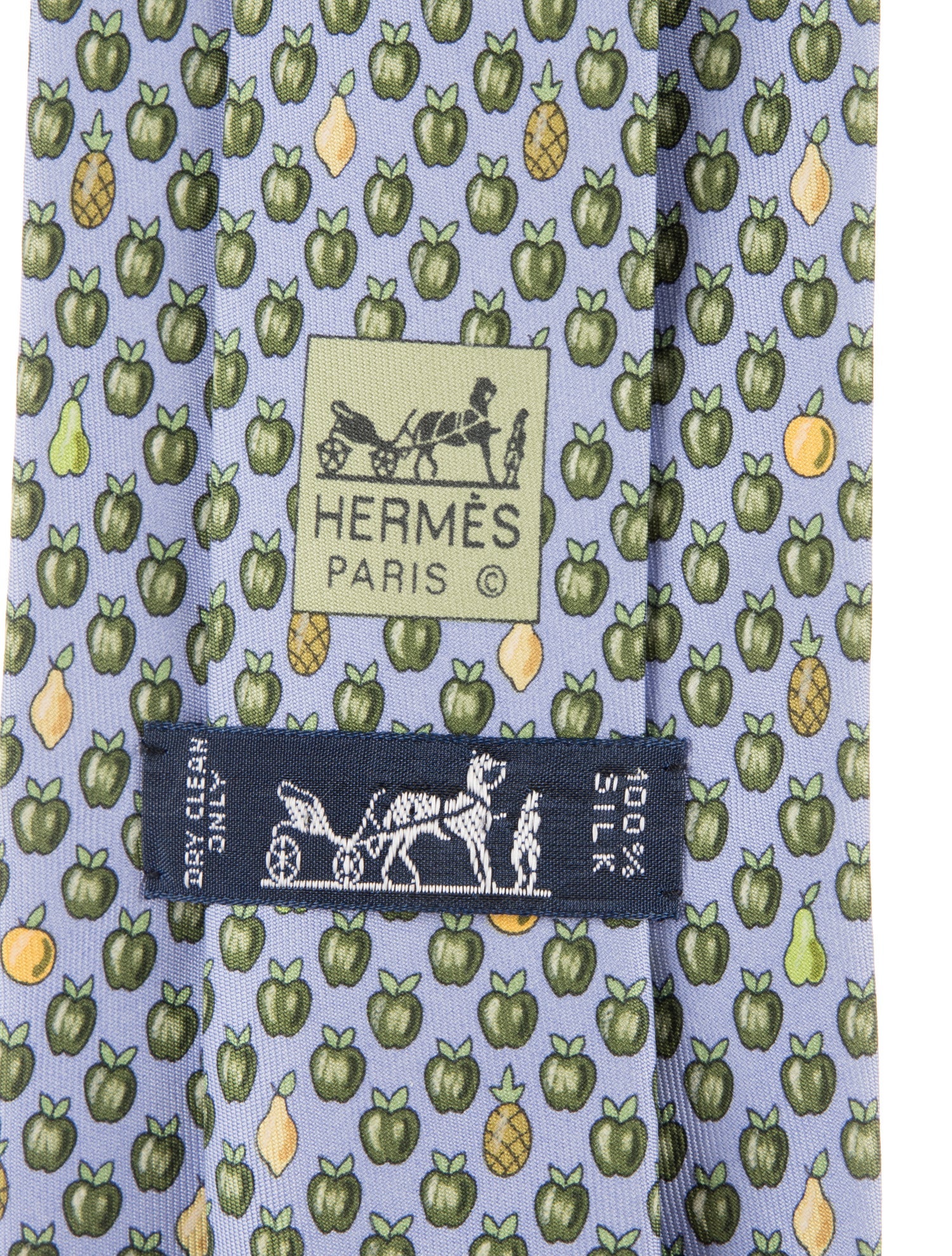 Hermès Apple Print Tie