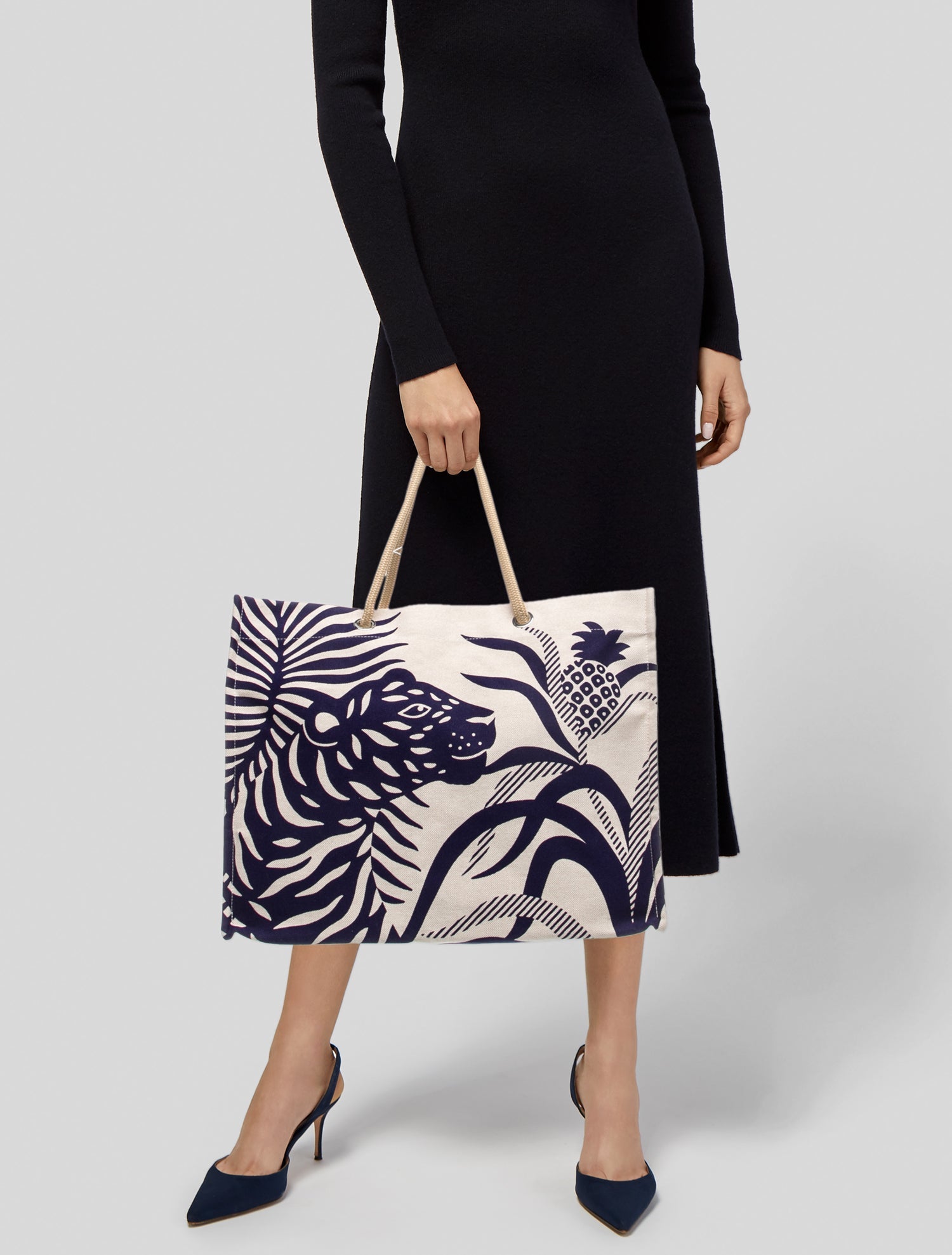 Hermès Toile Tigre a l'Ananas Tote