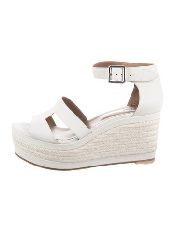 Pre-owned Hermes Elda H Logo Espadrilles In White