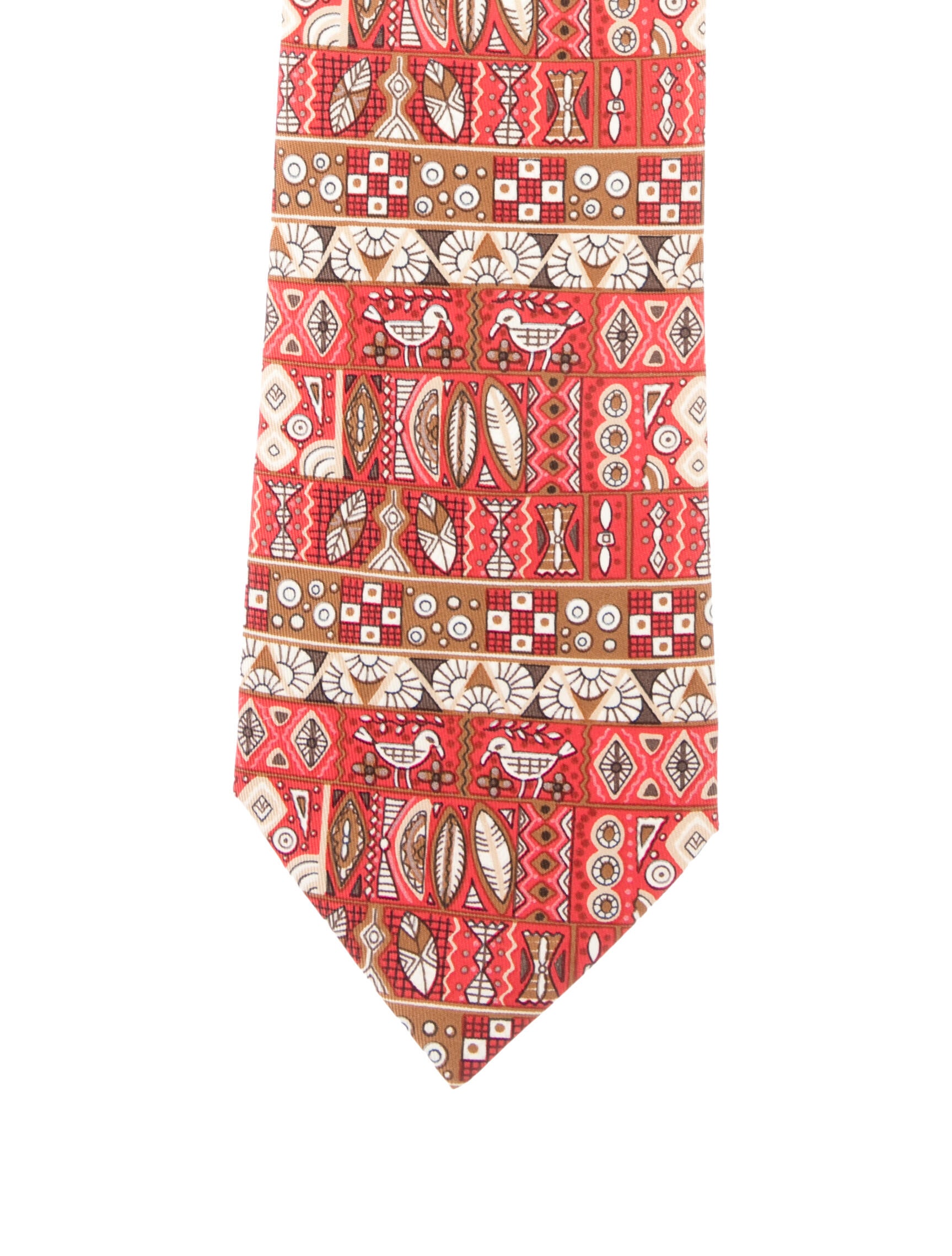 Hermès Patterned Silk Tie