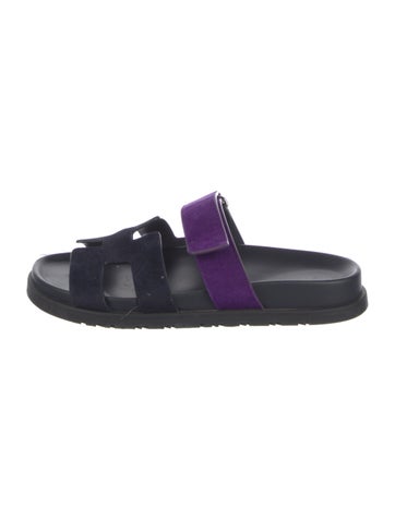 Pre-owned Hermes 2023 Chypre Slides In Multi